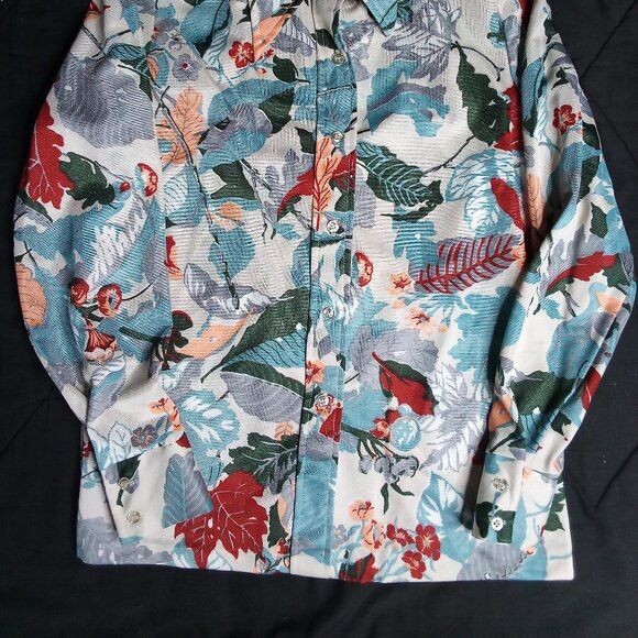Arrow Vintage Lady Arrow Floral Polyester Disco Shirt Size XL / US 12-14 / IT 48-50 - 3 Thumbnail