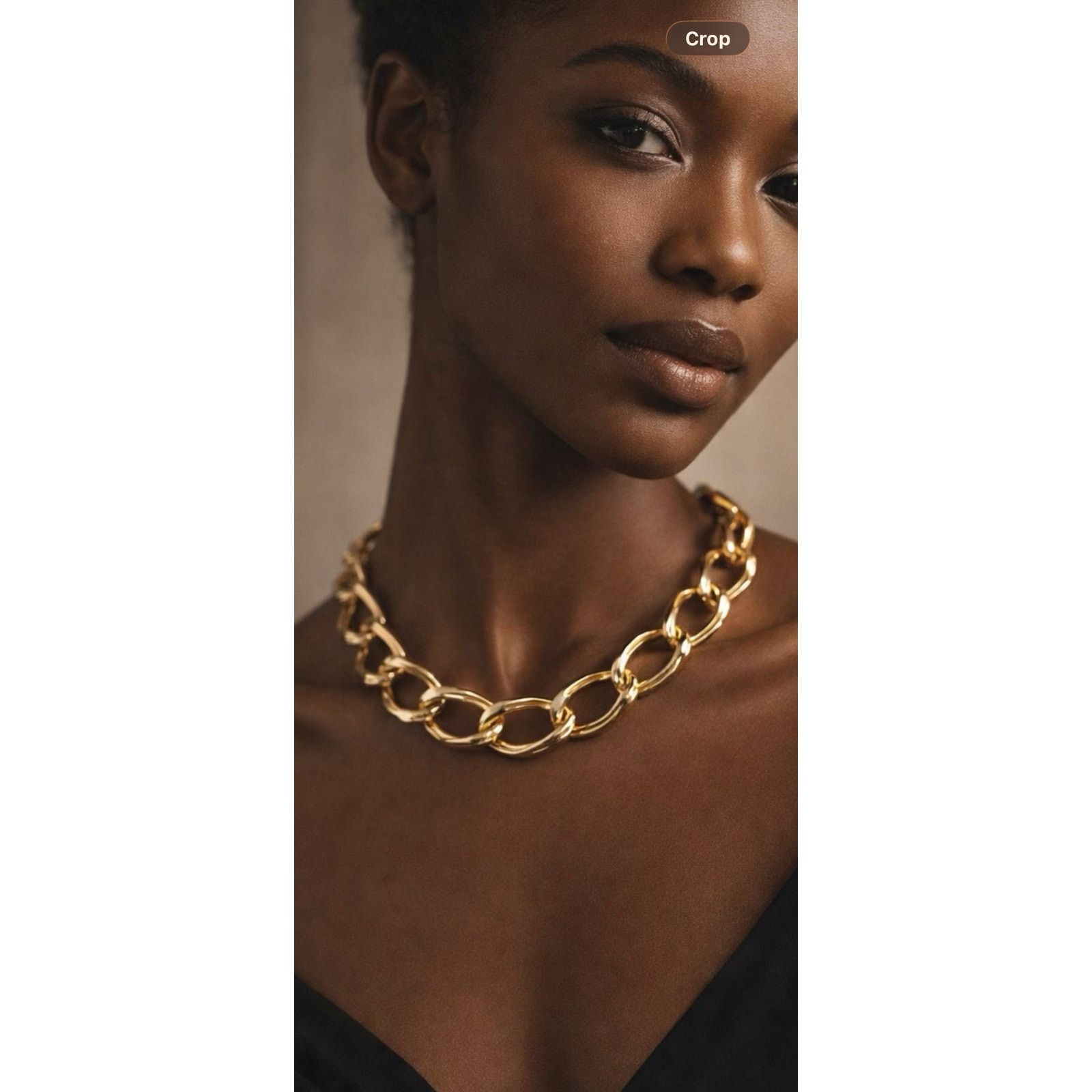 Other Vintage Gold Tone Oversized Link Chain Necklace 1980s 16" Size ONE SIZE - 8 Thumbnail