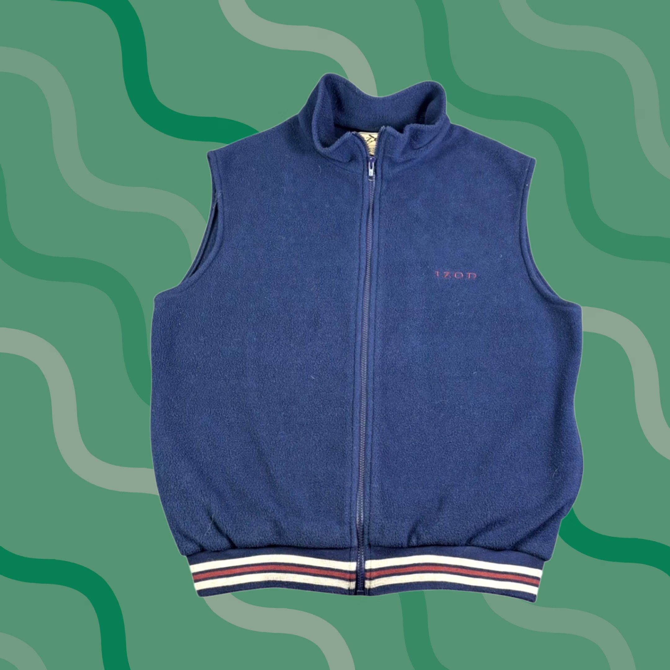 Izod VINTAGE Izod Vest Navy Blue Full Zip Fleece Embroidered Logo 90s Mens M Vest Mens Pattern Solid 3-in-1 Jacket Jacket Coat Short Size M Blue Mens Size US M / EU 48-50 / 2 - 1 Thumbnail