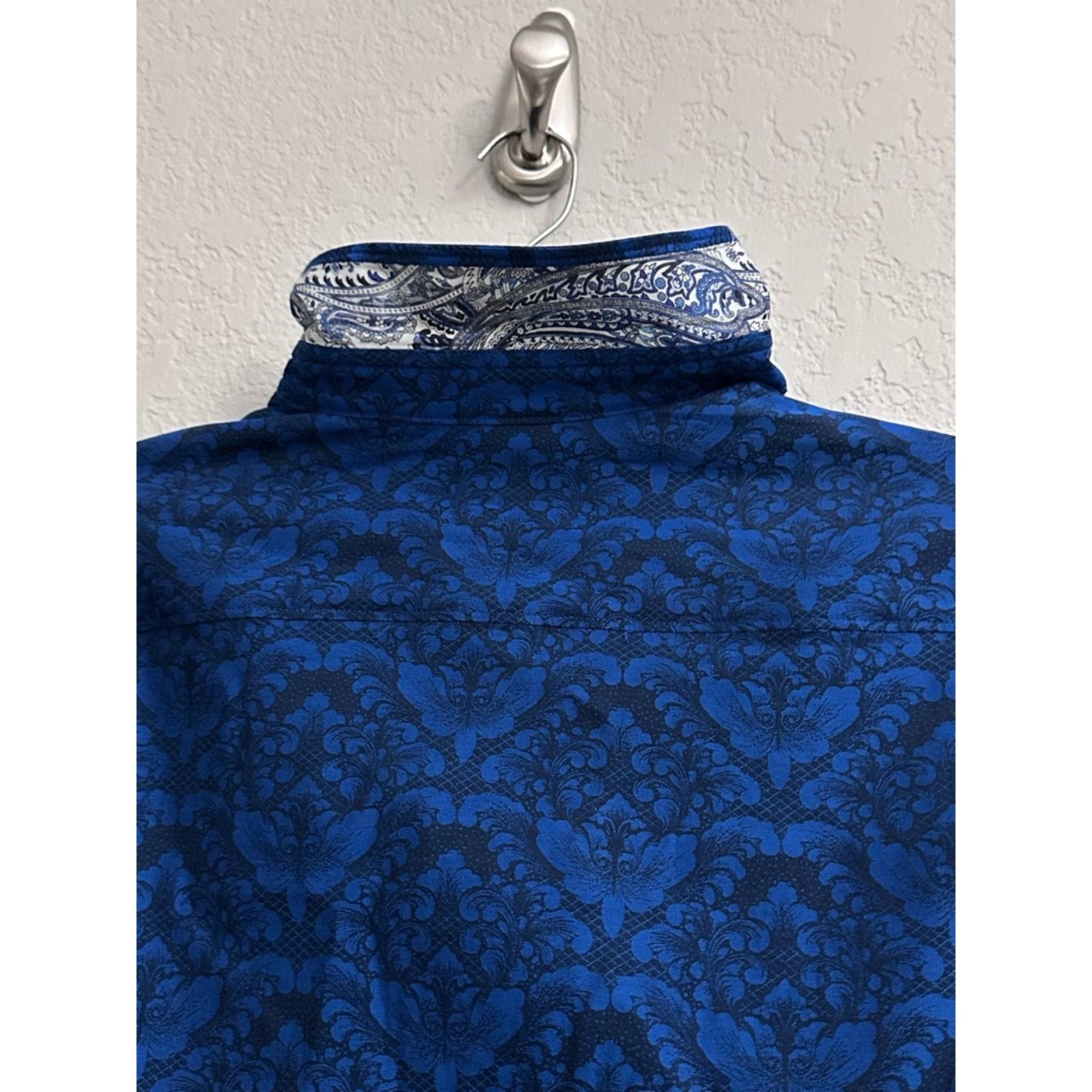 Robert Graham Robert Graham Bayview Cotton Button-Up Shirt Navy Men Small Size US S / EU 44-46 / 1 - 14 Thumbnail