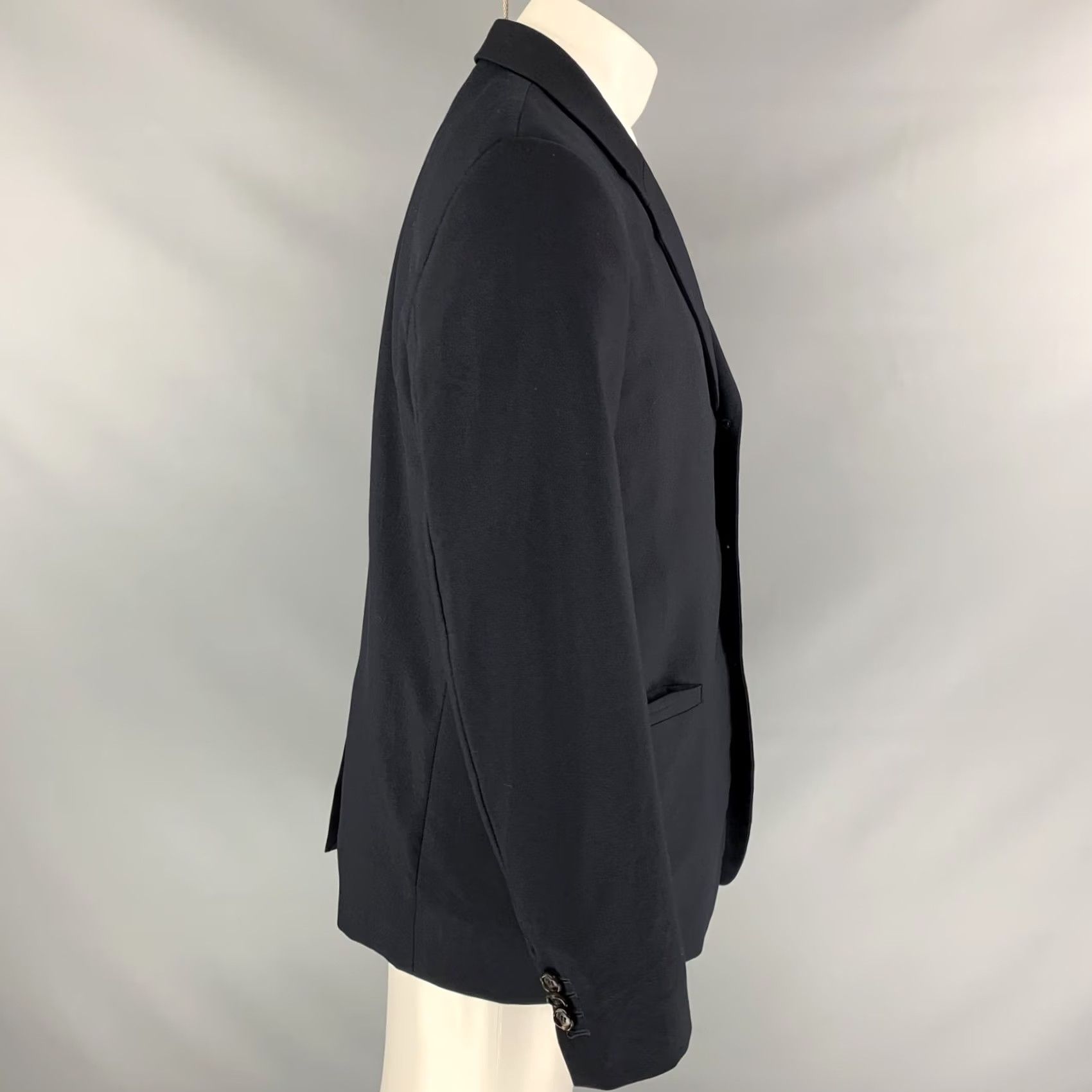 Marni MARNI Sport Coat Navy Wool Notch Lapel 40 Mens Regular Size 40 Italy Shirt Jacket Coat Boutique Size US XXS / EU 40 - 3 Thumbnail