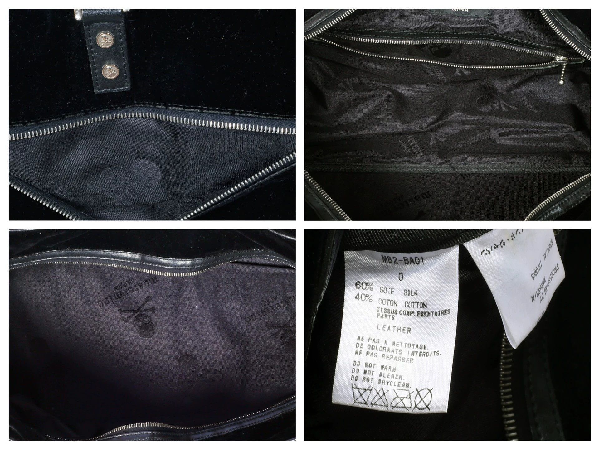 Mastermind Japan MMJ 12AW Skull Silver Thread Velour Boston Bag Size ONE SIZE - 9 Thumbnail
