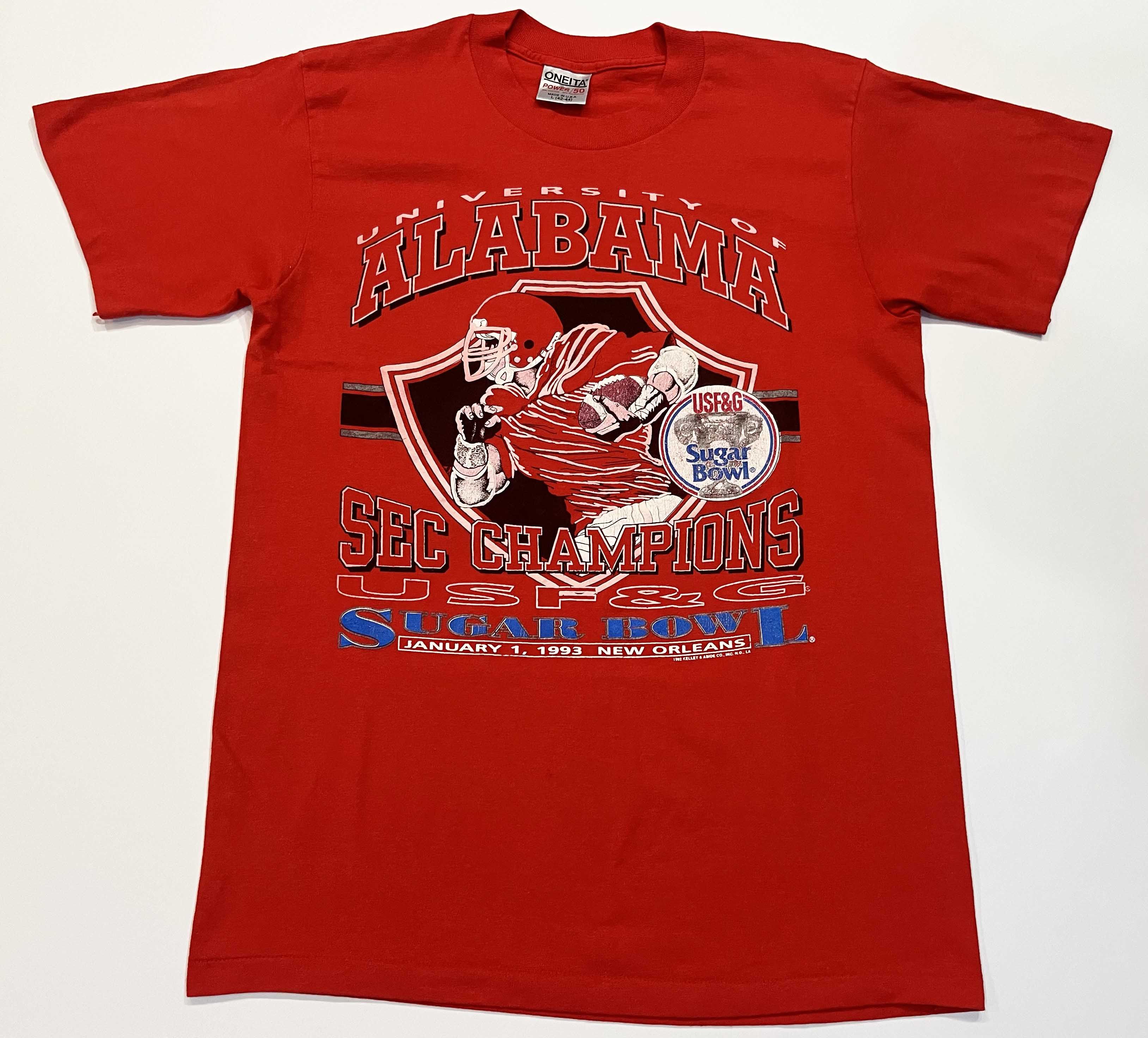 NCAA × Vintage Vintage 1992 NCAA Alabama Crimson Tide Football T-Shirt Size US L / EU 52-54 / 3 - 1 Thumbnail