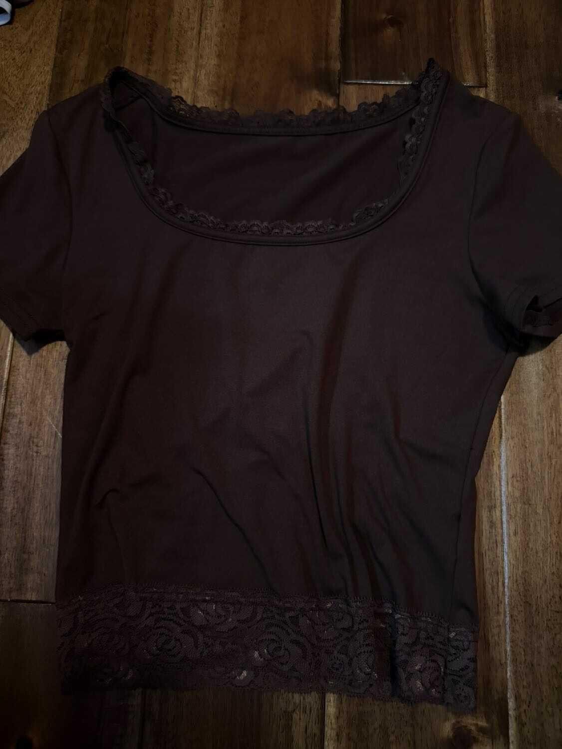 Shein brown cropped tee Size S / US 4 / IT 40 - 1 Thumbnail