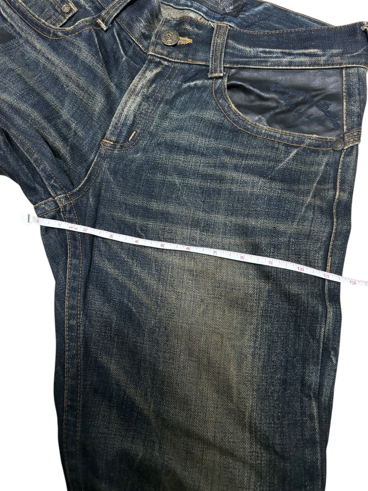 Japanese Brand Y2K Red Pepper Flare Denim Jeans Size US 32 / EU 48 - 11 Thumbnail