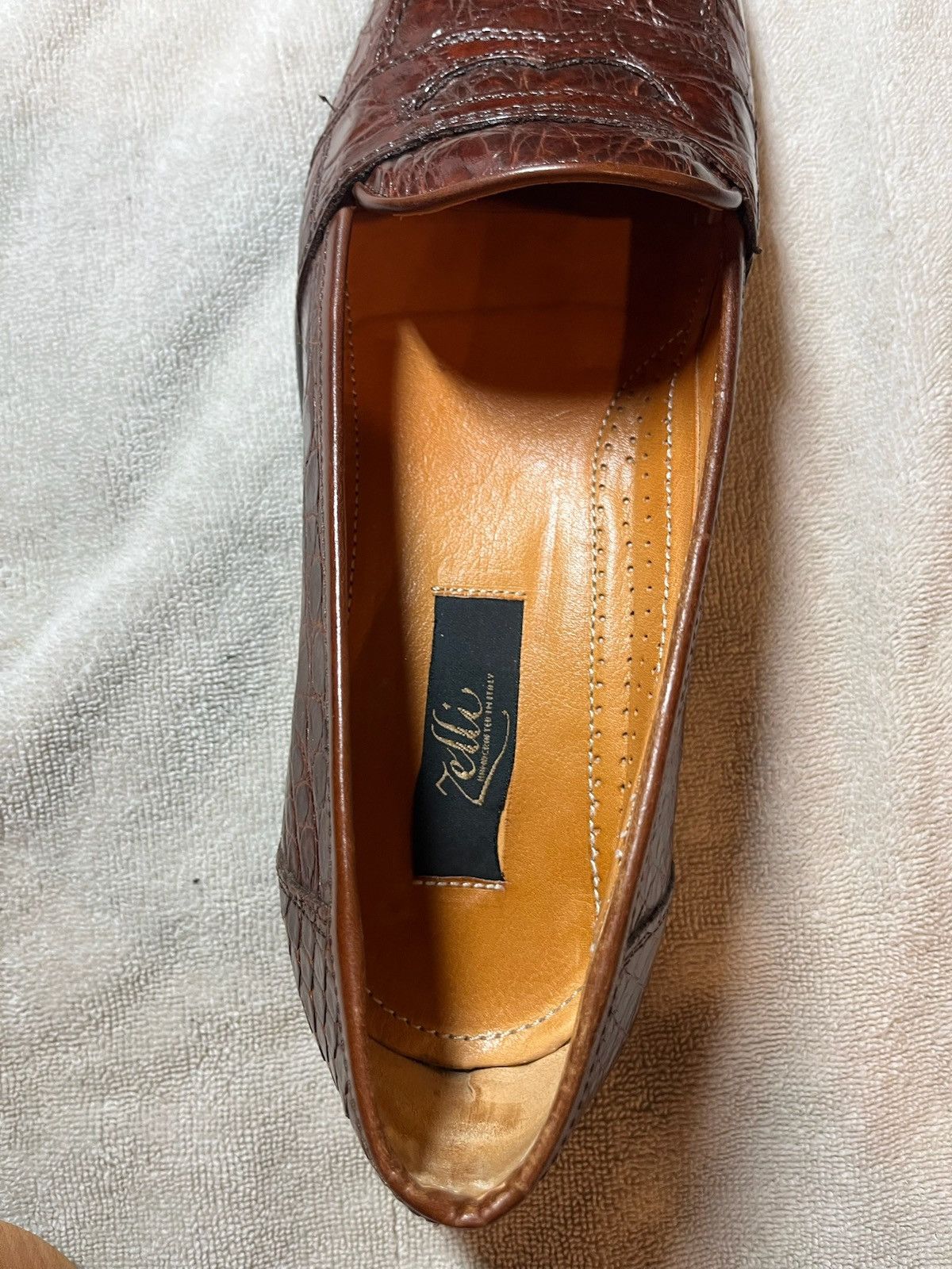 Zelli Genuine Crocodile Loafers Size US 9 / EU 42 - 5 Thumbnail