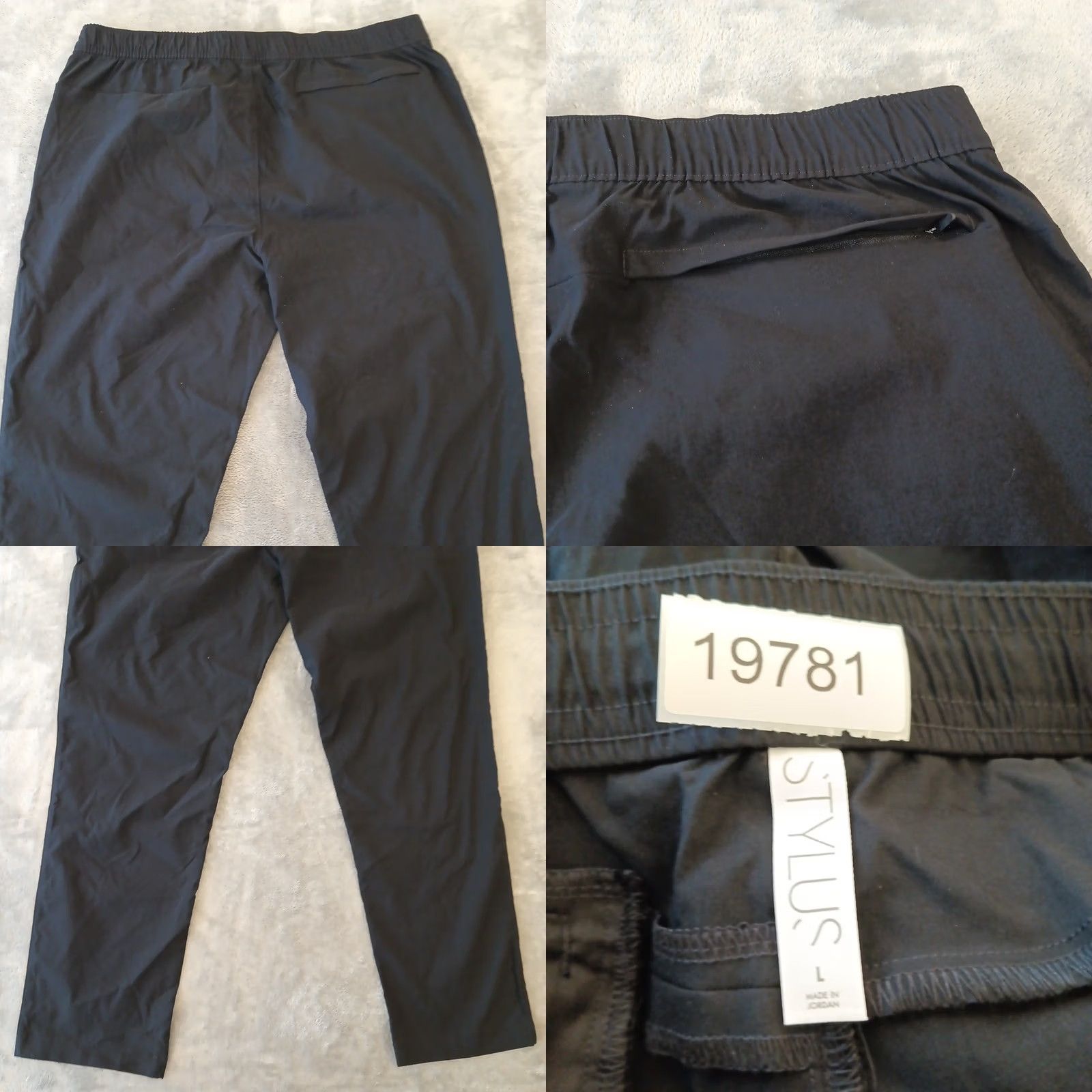 Vintage Stylus Pants Womens Large Black Pockets 36x27.5 High Rise New Size 36" / US 14 / IT 50 - 8 Thumbnail