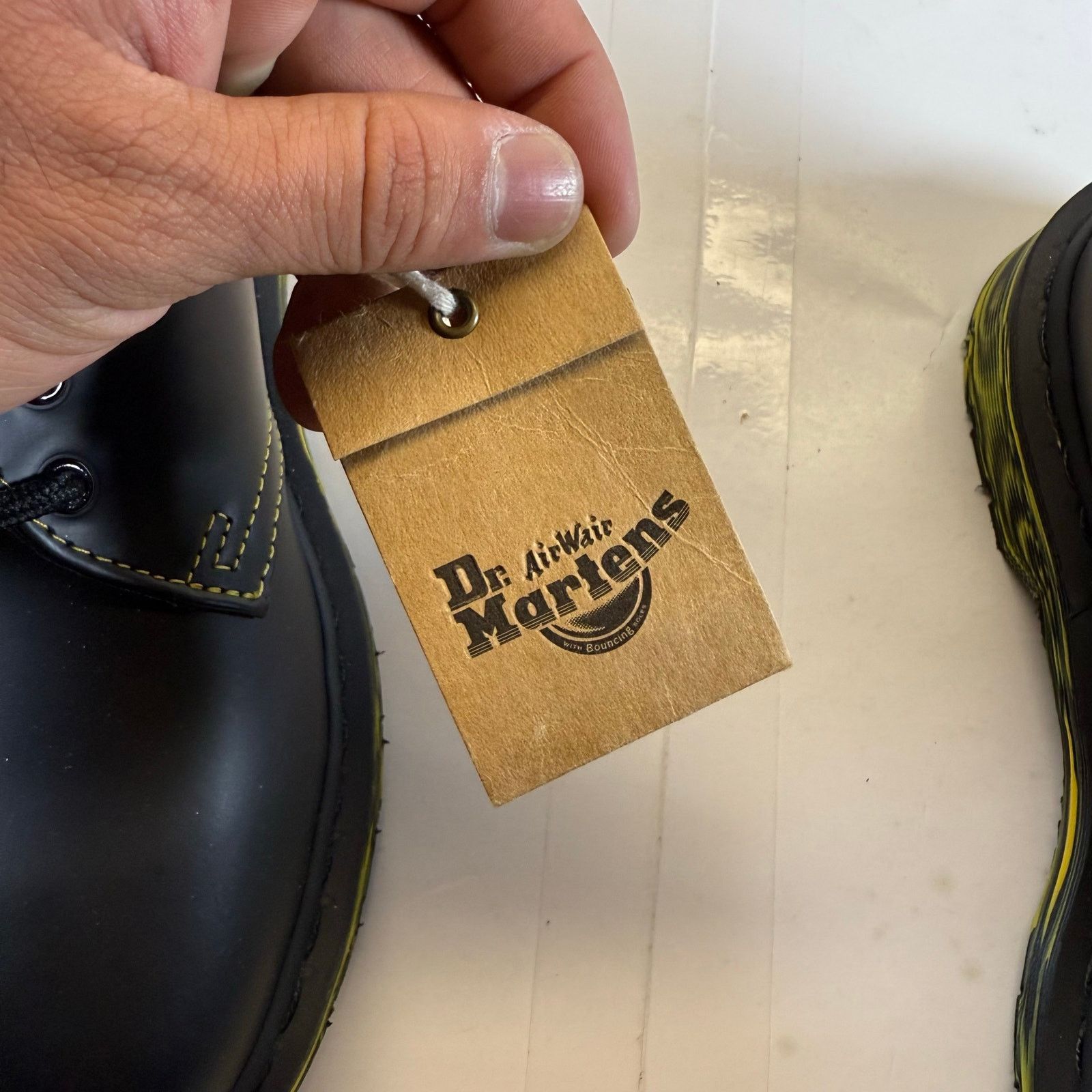 Dr. Martens Dr Martens AirWair Low Bottoms Black/Yellow Size 7 Men Size US 7 / EU 40 - 8 Thumbnail