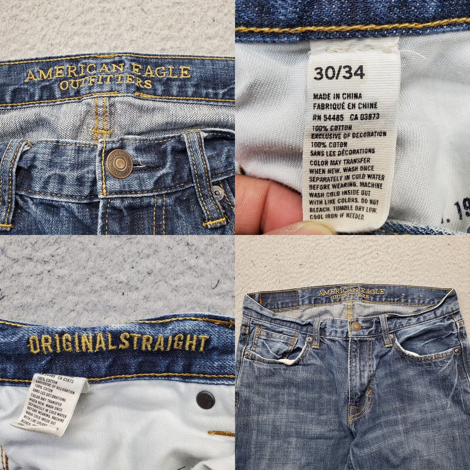 American Eagle Outfitters American Eagle Outfitters Jeans Mens 30x34 Blue Denim Straight Leg 5-Pocket Comfort Regular Mens Size 30 Blue Denim Jeans SKU F51260 Size US 30 / EU 46 - 8 Thumbnail