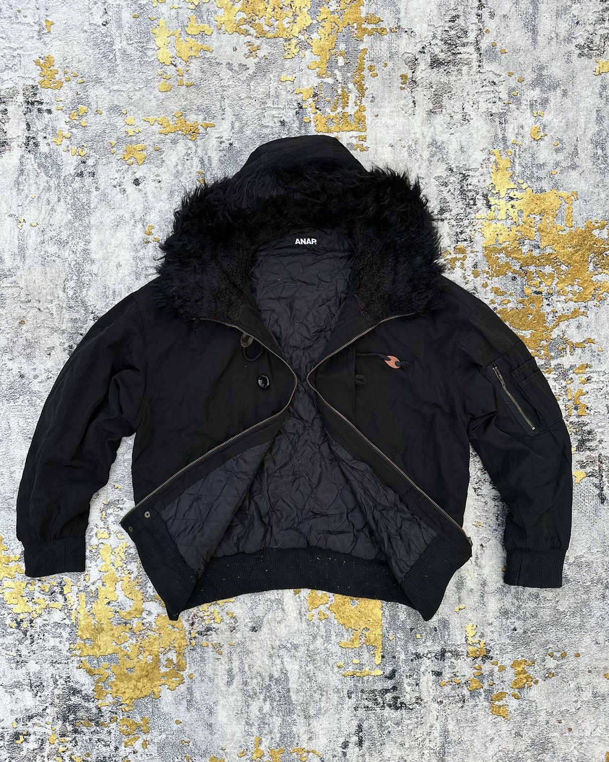 ANAP BLACK FUR JACKET Playboi Carti Style Archive IFSIX LGB