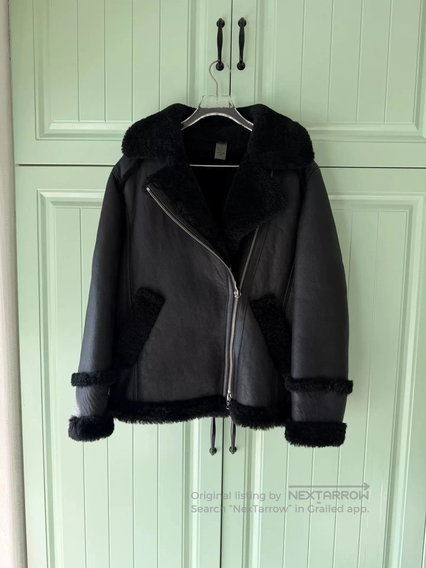 Coach COACH Black Shearling Pilot Jacket. Size S / US 4 / IT 40 - 1 Thumbnail