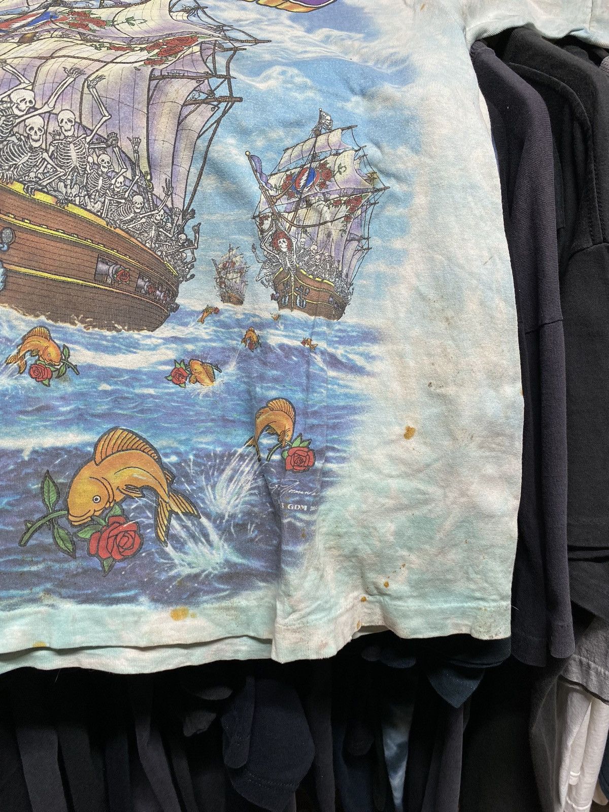 Band Tees 90’s Vintage Grateful Dead Liquid Blue Band Tee Shirt Large Size US L / EU 52-54 / 3 - 3 Thumbnail