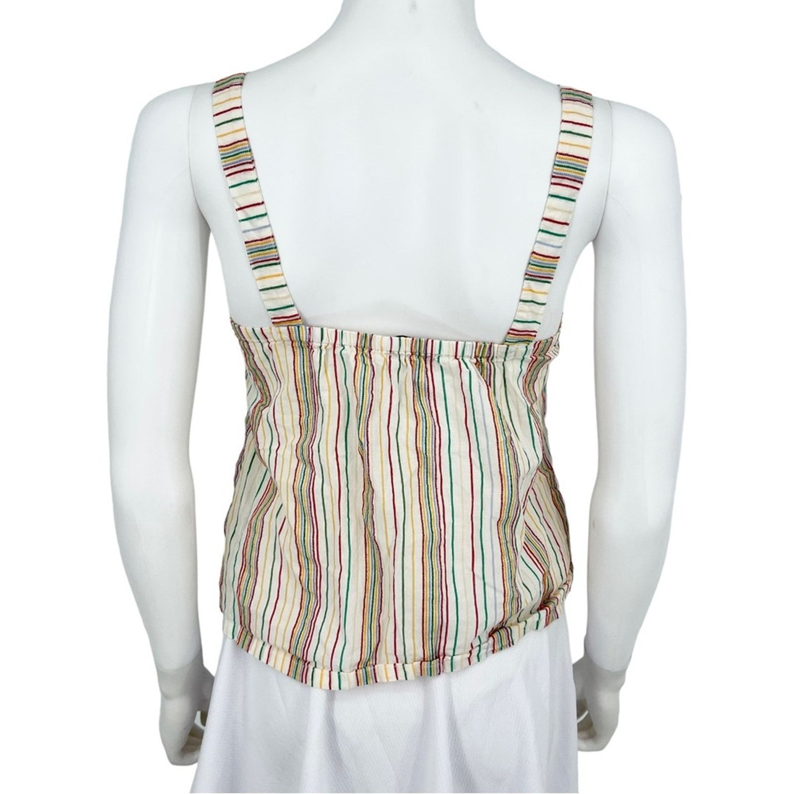 Madewell Madewell Button-Front Striped Cropped Cami Top Size Small Size S / US 4 / IT 40 - 4 Thumbnail