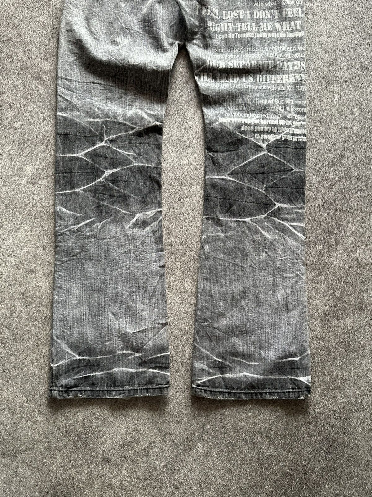 Tornado Mart 2000s In the Attic Punk Grunge Clawmark Faded Denim Jeans Size US 32 / EU 48 - 7 Thumbnail