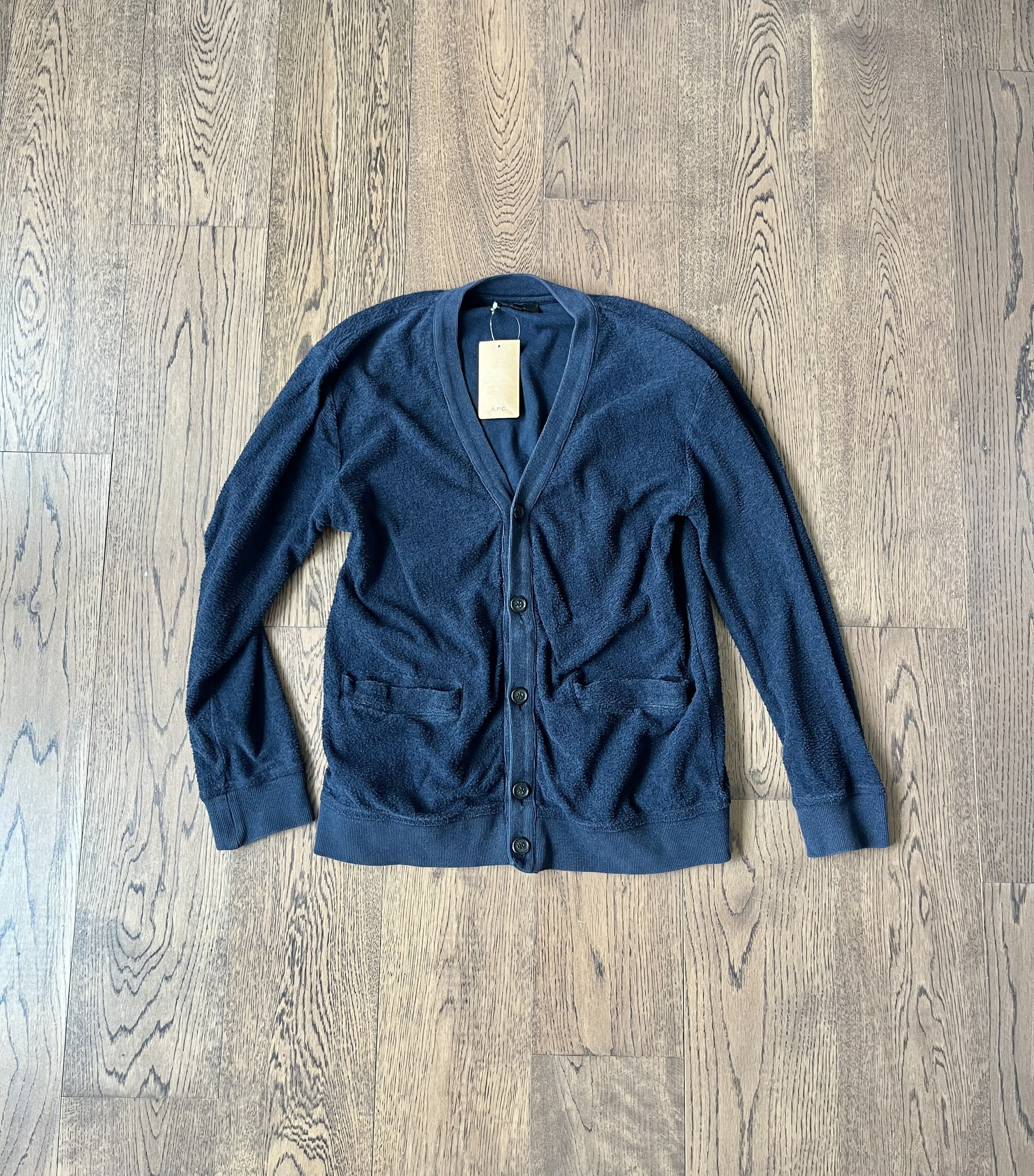 A.P.C. A.P.C. France Mens Japan Made Cotton Terry Cardigan Sweater Size US S / EU 44-46 / 1 - 1 Thumbnail