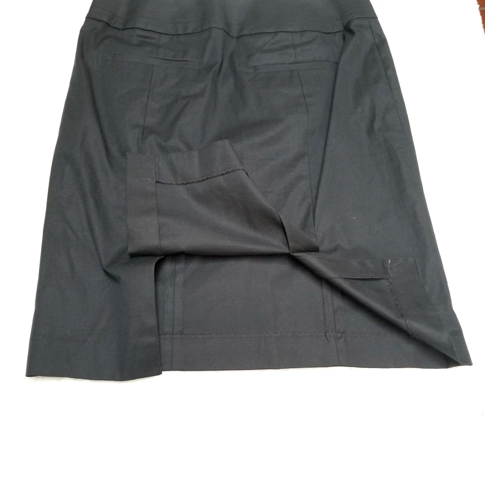 Loft Ann Taylor LOFT Womens Size 2 Black Stretch Career Pencil Skirt Double Slit Back Size 26" / US 2 / IT 38 - 6 Thumbnail
