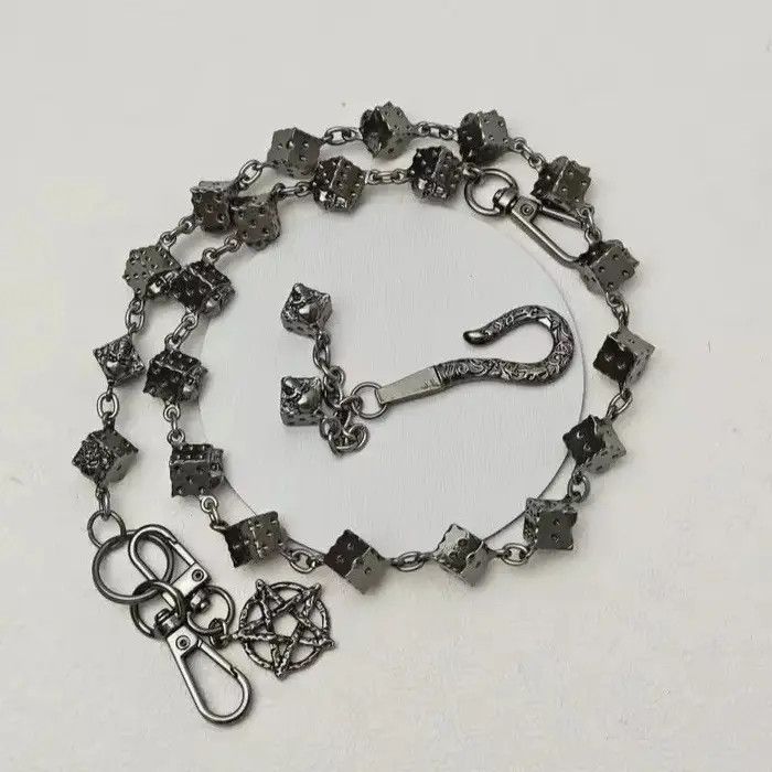 Jewelry Dice and Skulls Rock Pants Wallet Waist Chain Size ONE SIZE - 4 Thumbnail