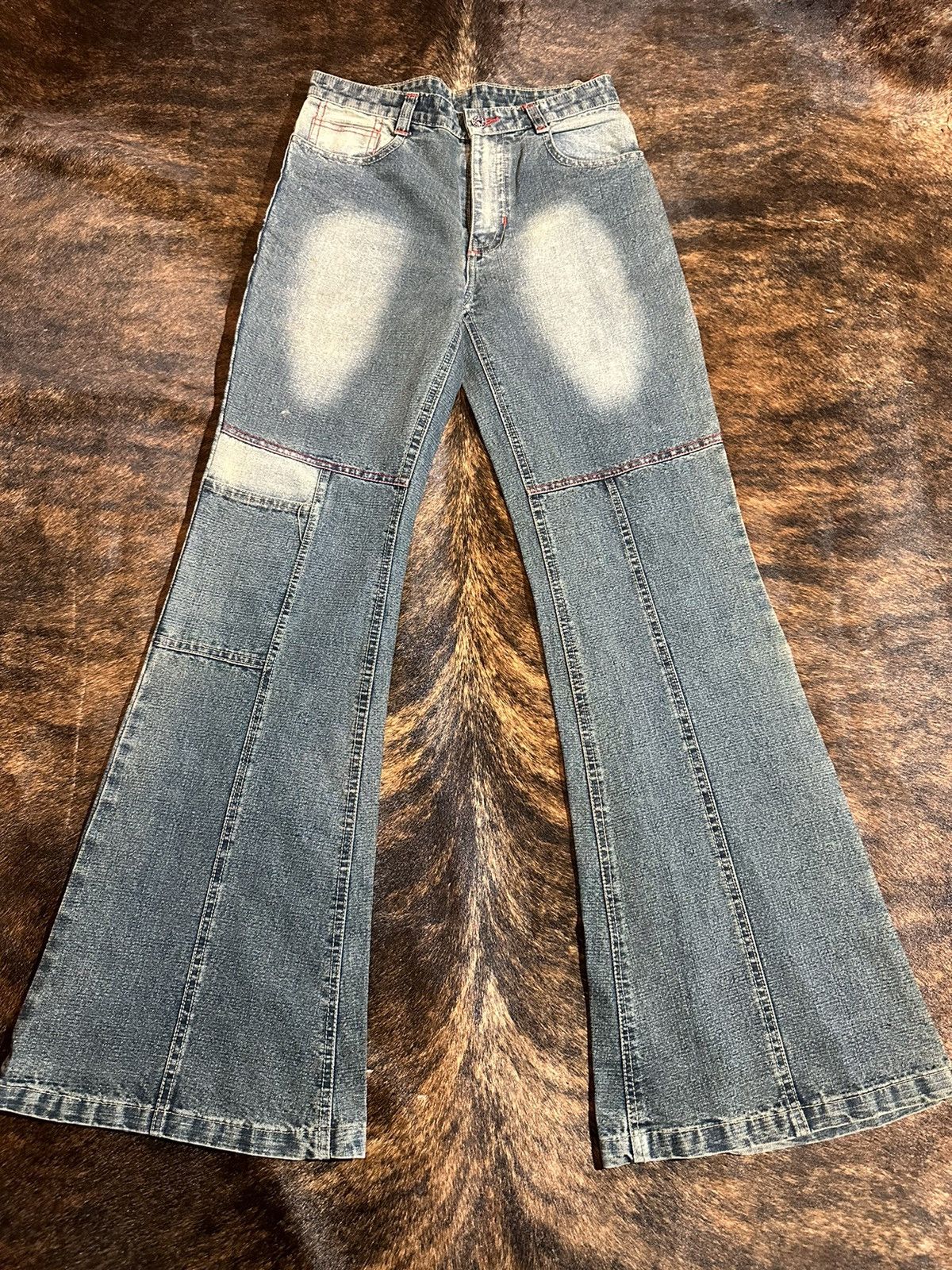 Japanese Brand × Vintage Japanese stacked flared denim Size US 28 / EU 44 - 1 Thumbnail