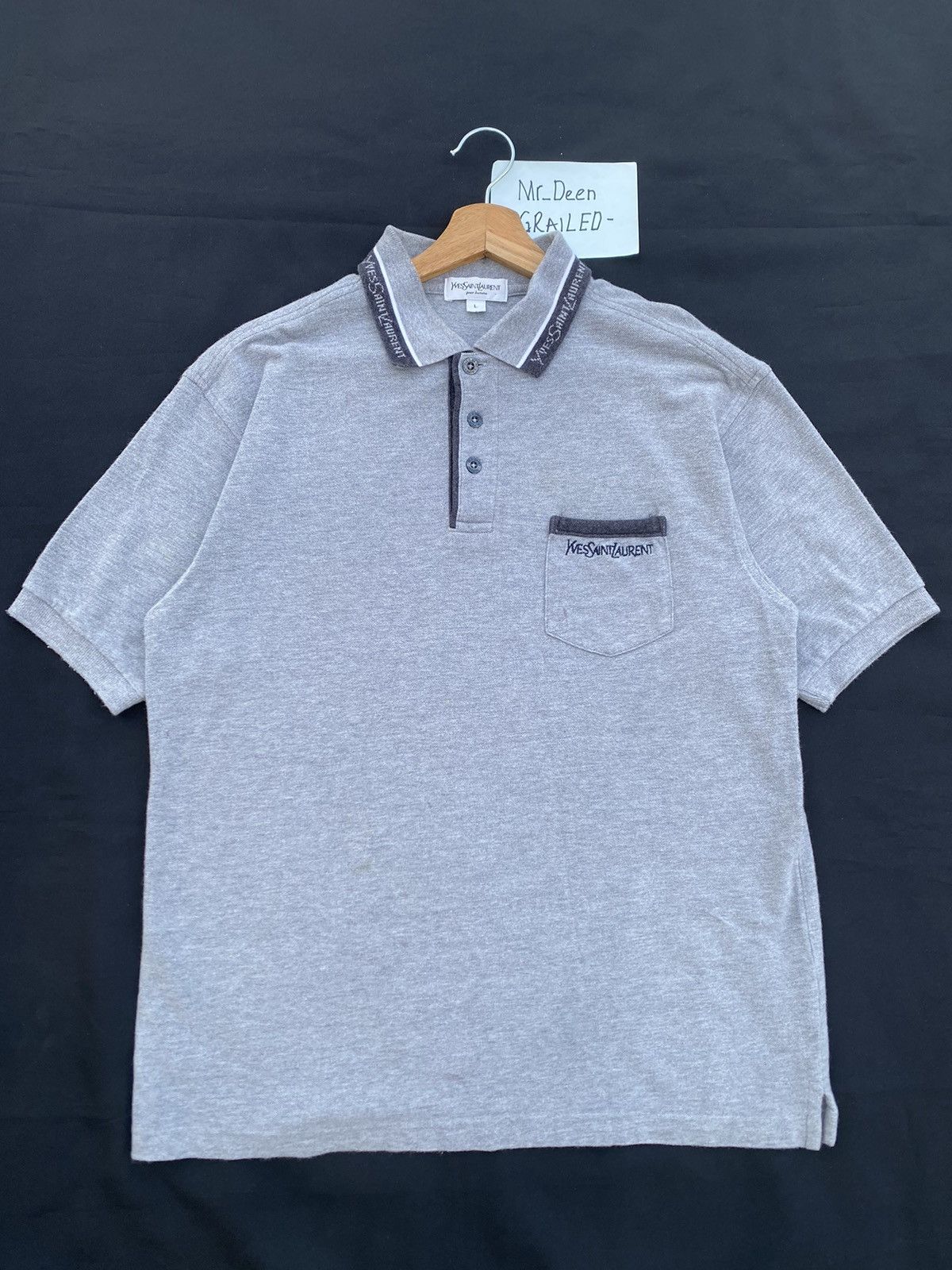 Yves Saint Laurent Rare Vintage Yves Saint Laurent YSL Polo Shirt Size US L / EU 52-54 / 3 - 2 Thumbnail
