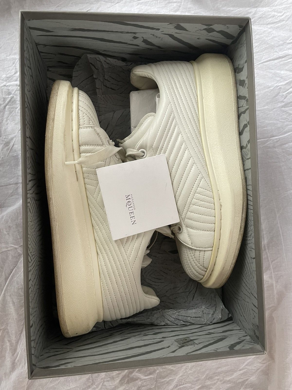 Alexander McQueen Pelle S Gomma Quilt Stitch Size US 8 / EU 41 - 4 Thumbnail
