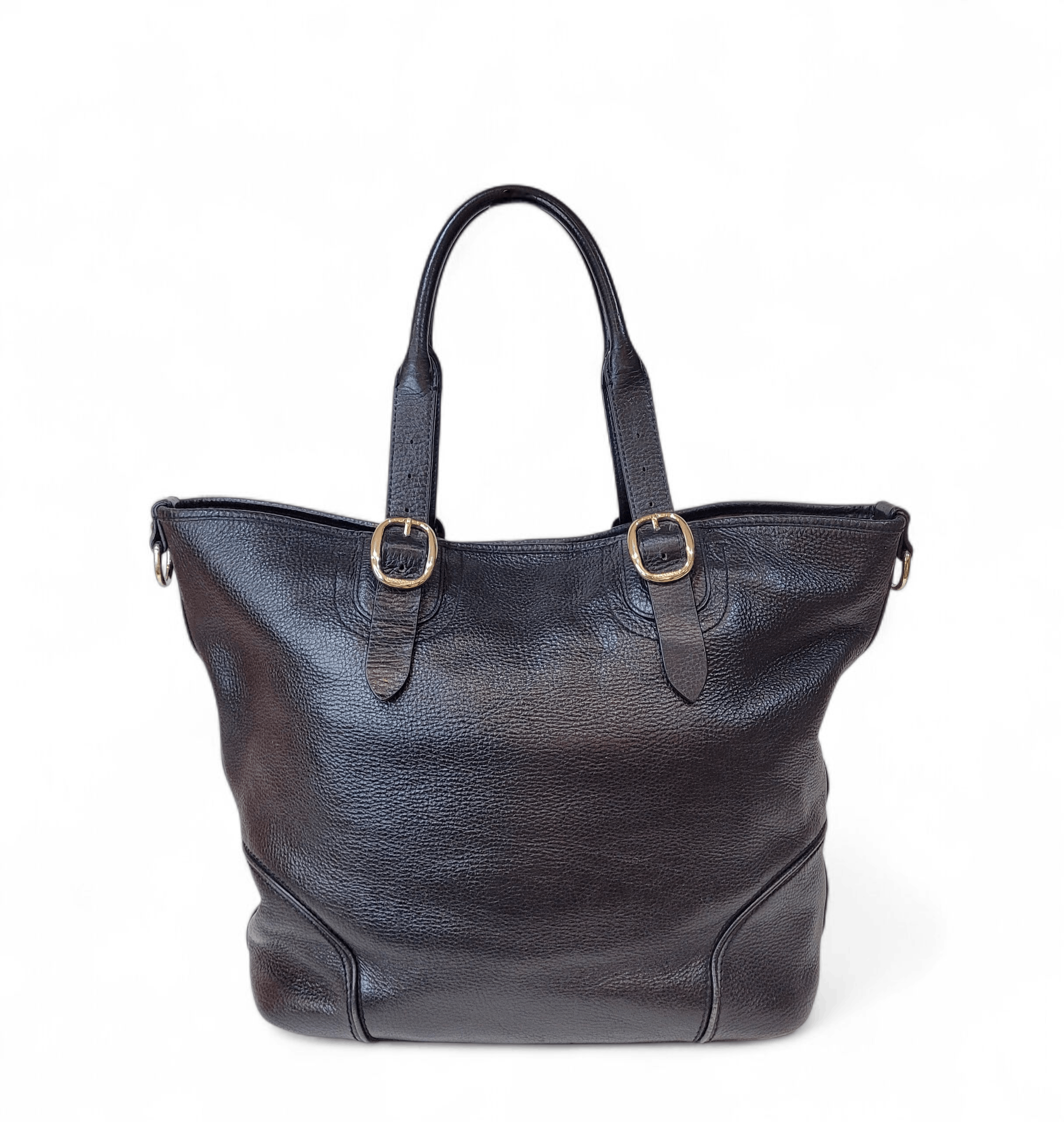 Burberry Burberry Classic Black Pebbled Leather Tote Shoulder Bag Size ONE SIZE - 1 Thumbnail