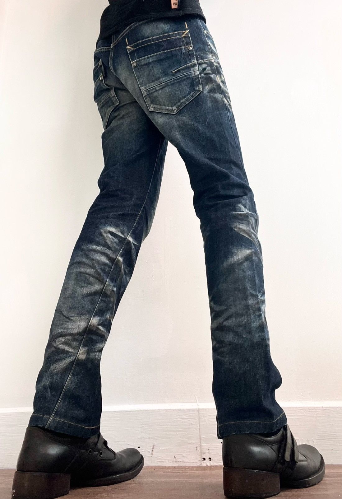 Tornado Mart Tornado Mart Distressed Stacked Jeans Size US 32 / EU 48 - 4 Thumbnail
