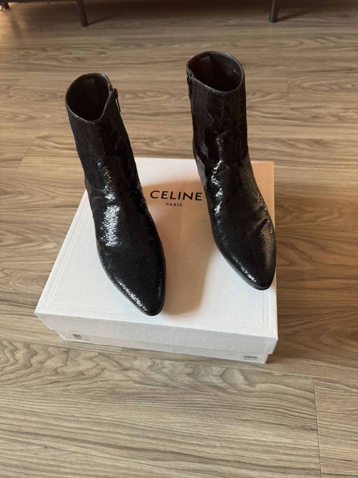 靴 CELINE BY HEDI SLIMANE jacno boots 39 Jacno leather boots Celine Black size 42.5 EU in Leather