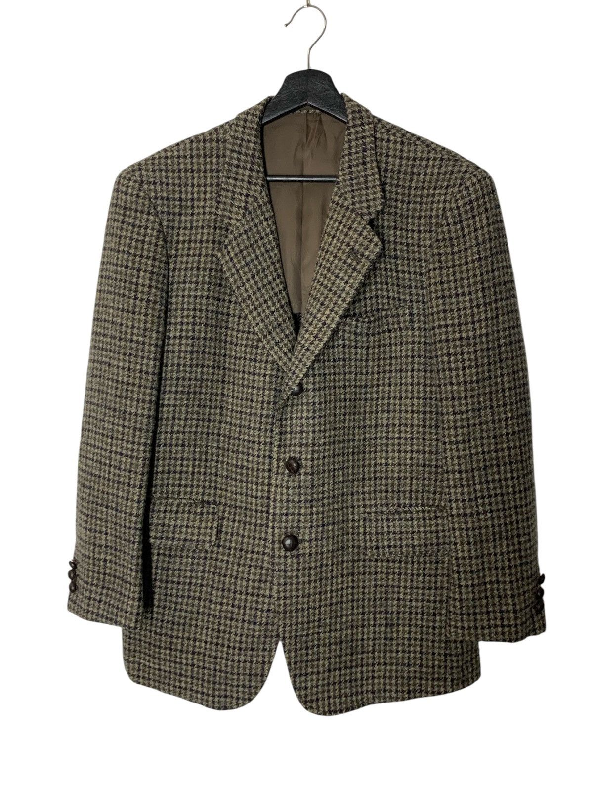 Harris Tweed Vintage Harris Tweed Houndstooth Wool Coat Blazer Size US M / EU 48-50 / 2 - 1 Thumbnail