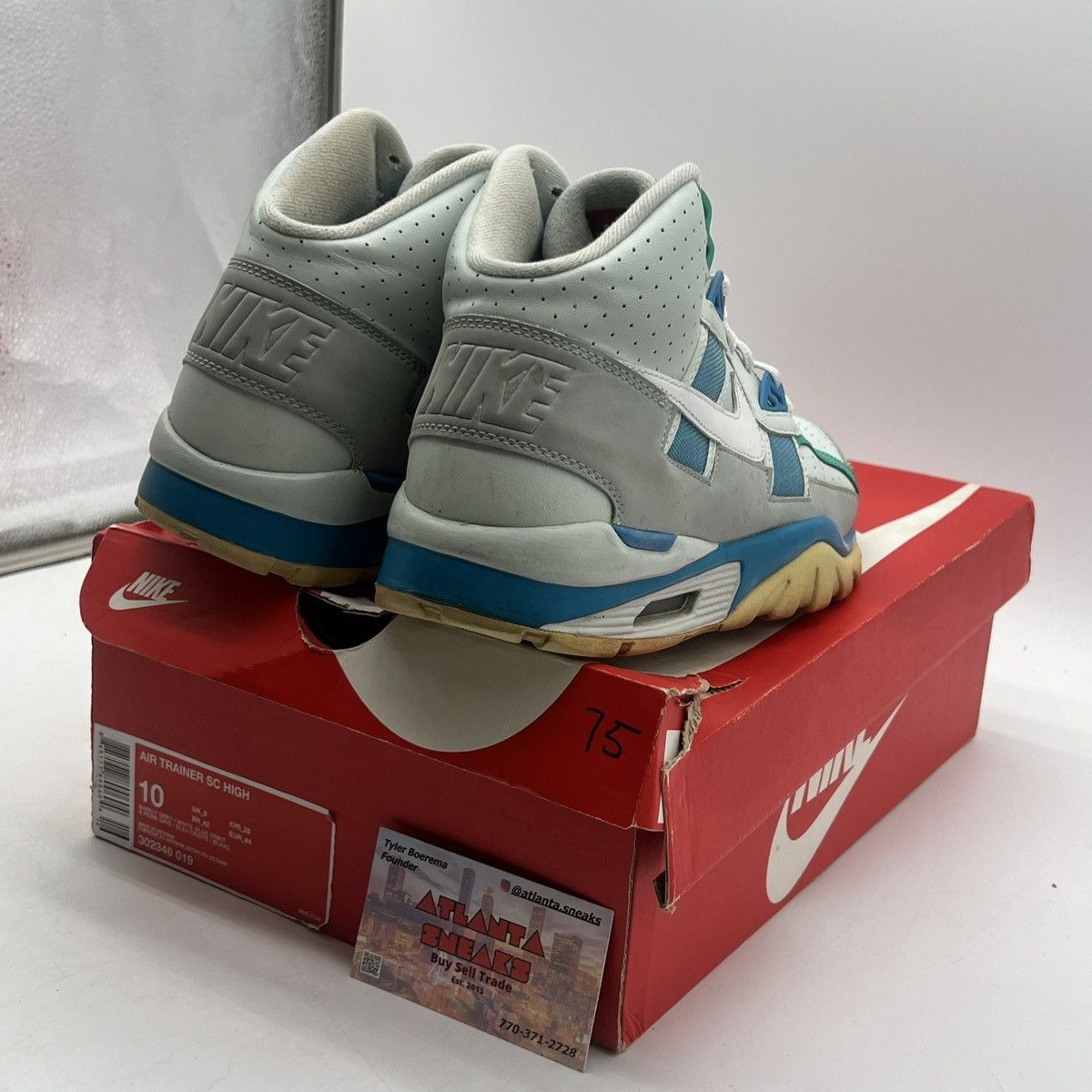 Nike Air trainer high barely blue orbit Size US 10 / EU 43 - 5 Thumbnail