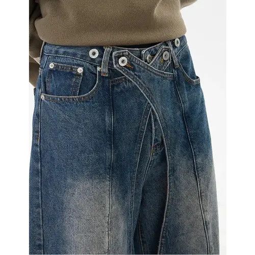 Japanese Brand Vtg Streetwear Patchwork Style Loose Straight Wash Size US 32 / EU 48 - 8 Thumbnail