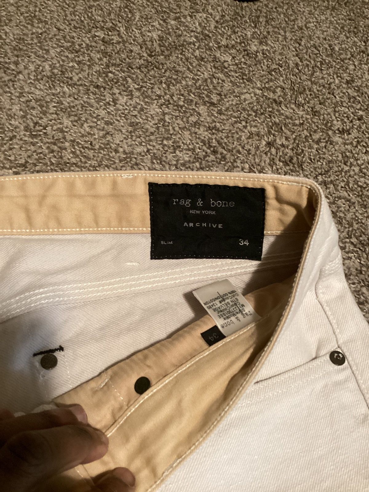 Rag & Bone off white rag & bone archive denim sz 34 x32 Size US 34 / EU 50 - 12 Thumbnail