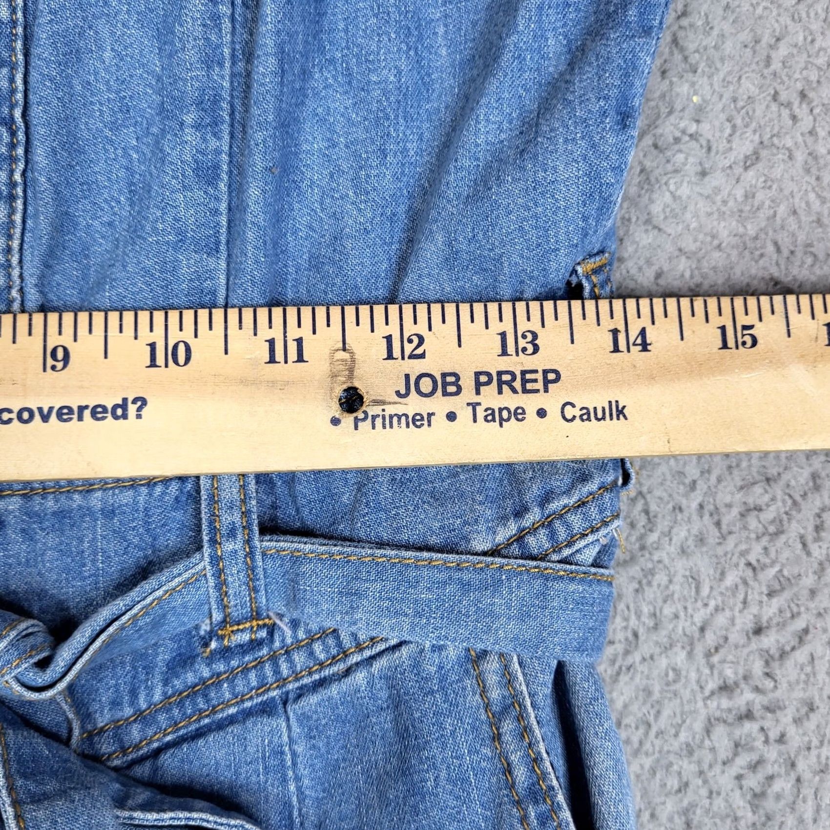 Anthropologie Anthropologie Pilcro and the Letterpress Denim Jumper Women’s Size 4 Blue Short Sleeve 100% Cotton Jumpsuit Size S / US 4 / IT 40 - 6 Thumbnail
