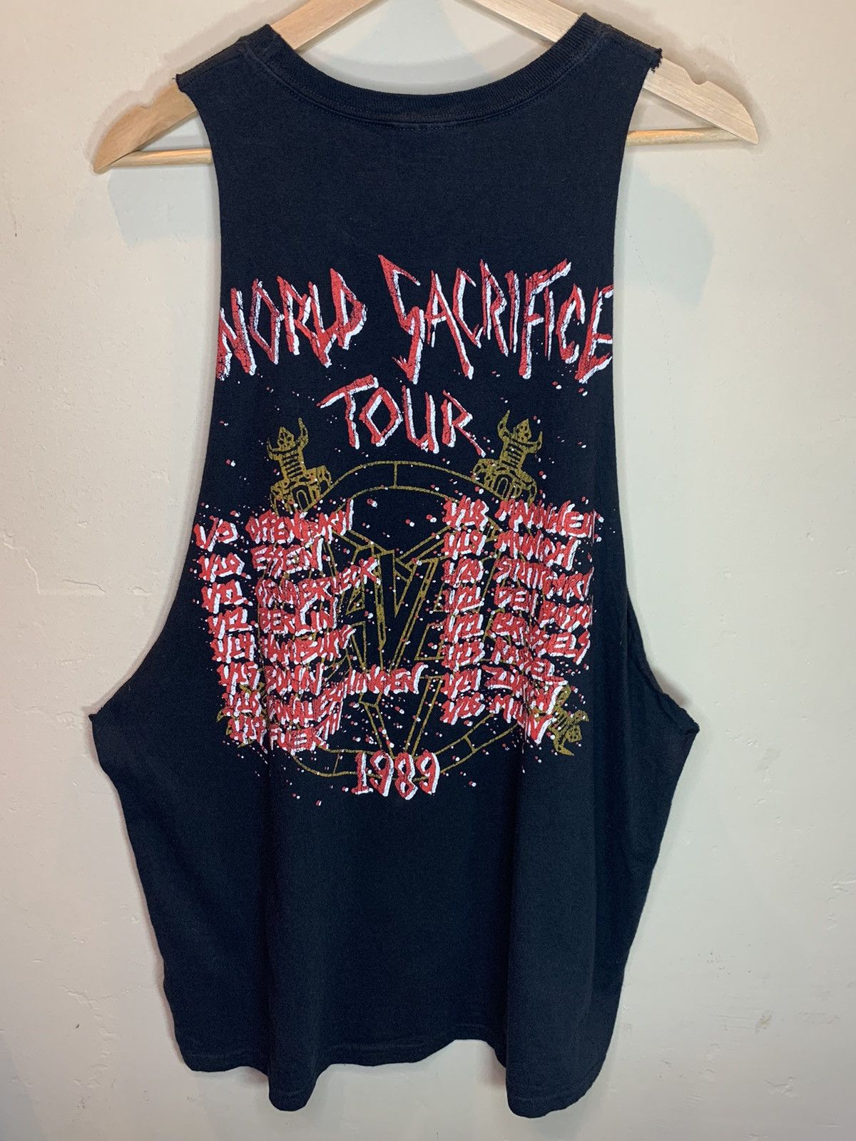 Slayer RARE Vintage Slayer South Of Heaven World Sacrifice Tank Top Size US XL / EU 56 / 4 - 2 Thumbnail