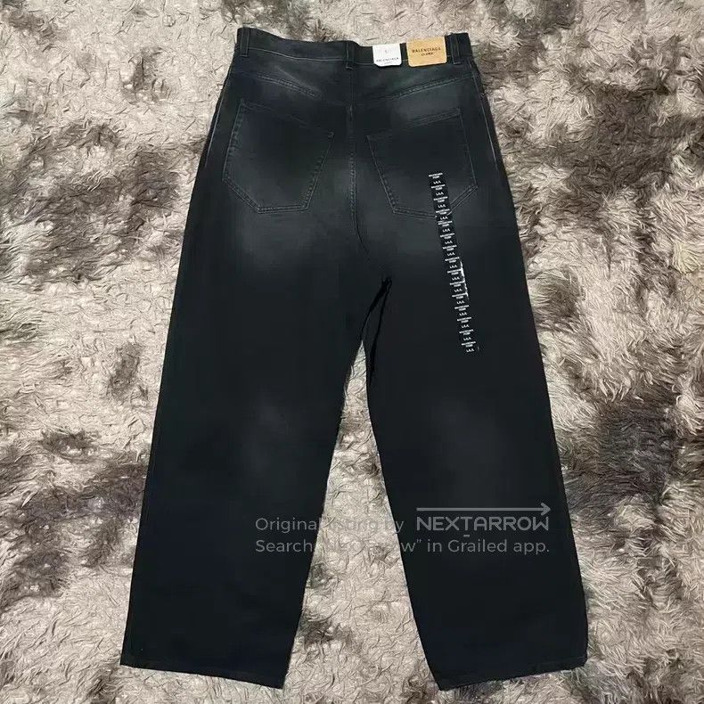 Balenciaga Balenciaga size L Letter Label Straight Leg Denim Pants Size US 27 - 2 Thumbnail