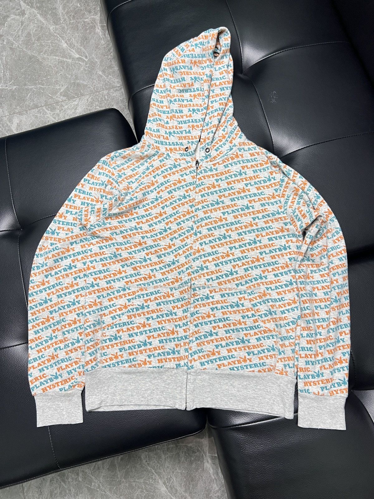 Hysteric Glamour Hysteric Glamour by Playboi All Over Logo Zip Hoodie Size US M / EU 48-50 / 2 - 1 Thumbnail