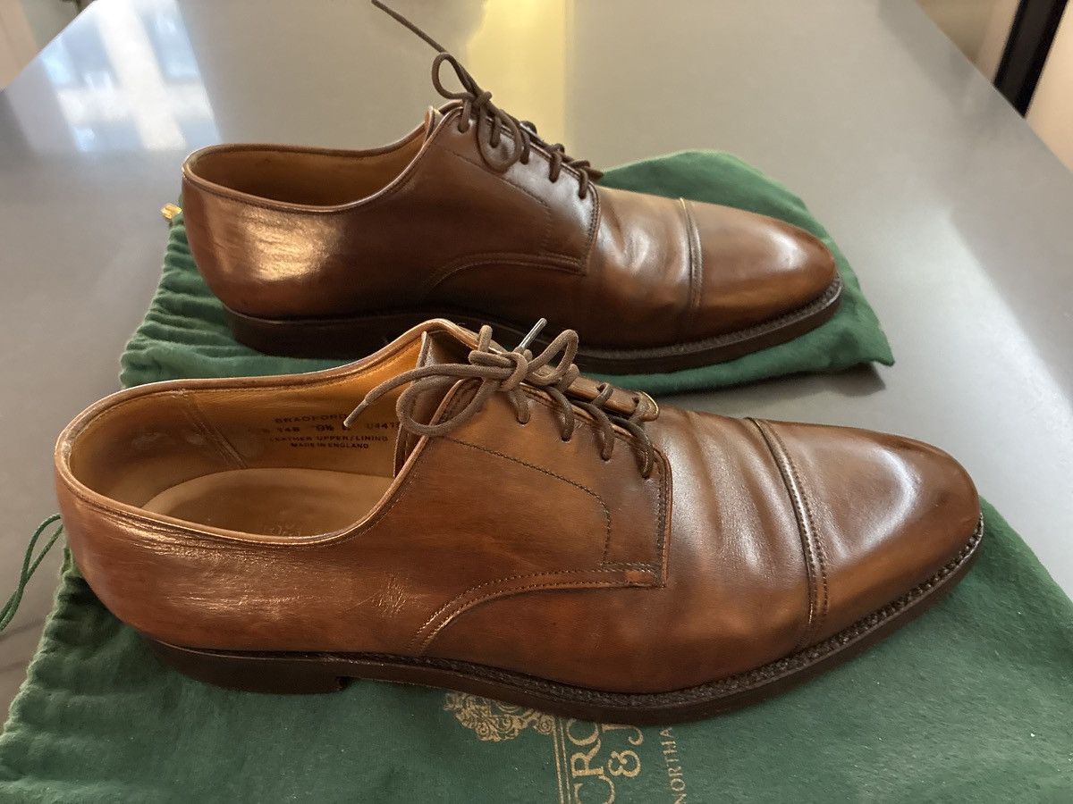 Crockett & Jones Crockett & Jones Bradford Chestnut Burnished Calf Oxford Size US 10.5 / EU 43-44 - 3 Thumbnail