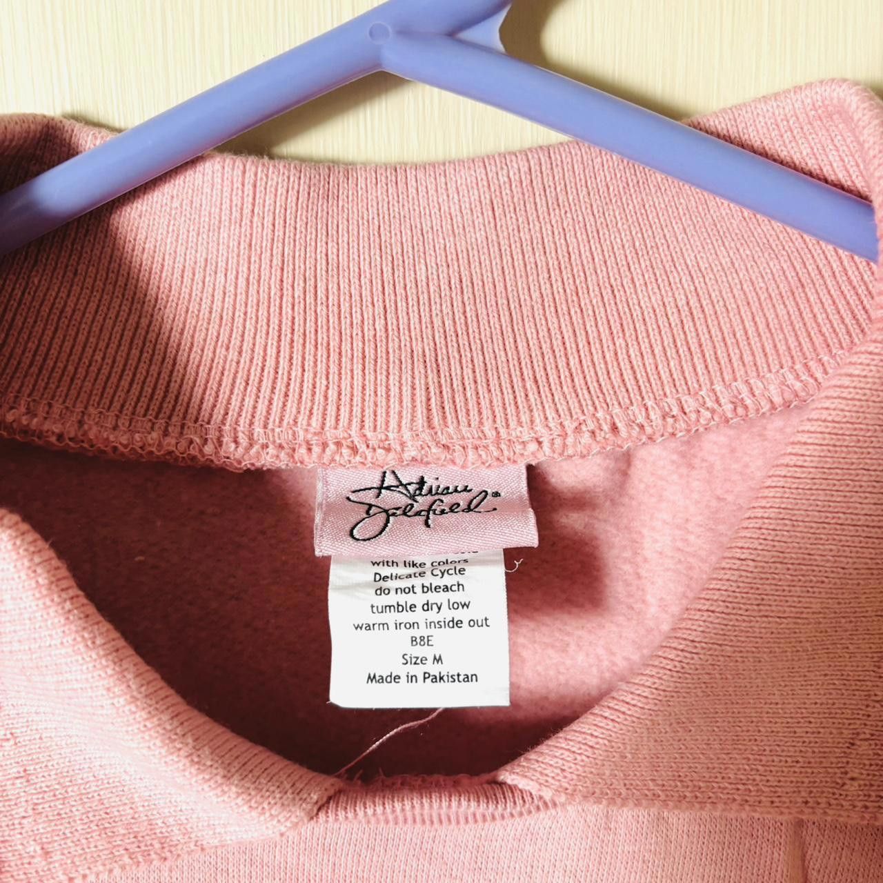 Vintage Vintage 80s Women's Pink Cottage Coquette Sweatshirt Size M / US 6-8 / IT 42-44 - 4 Thumbnail