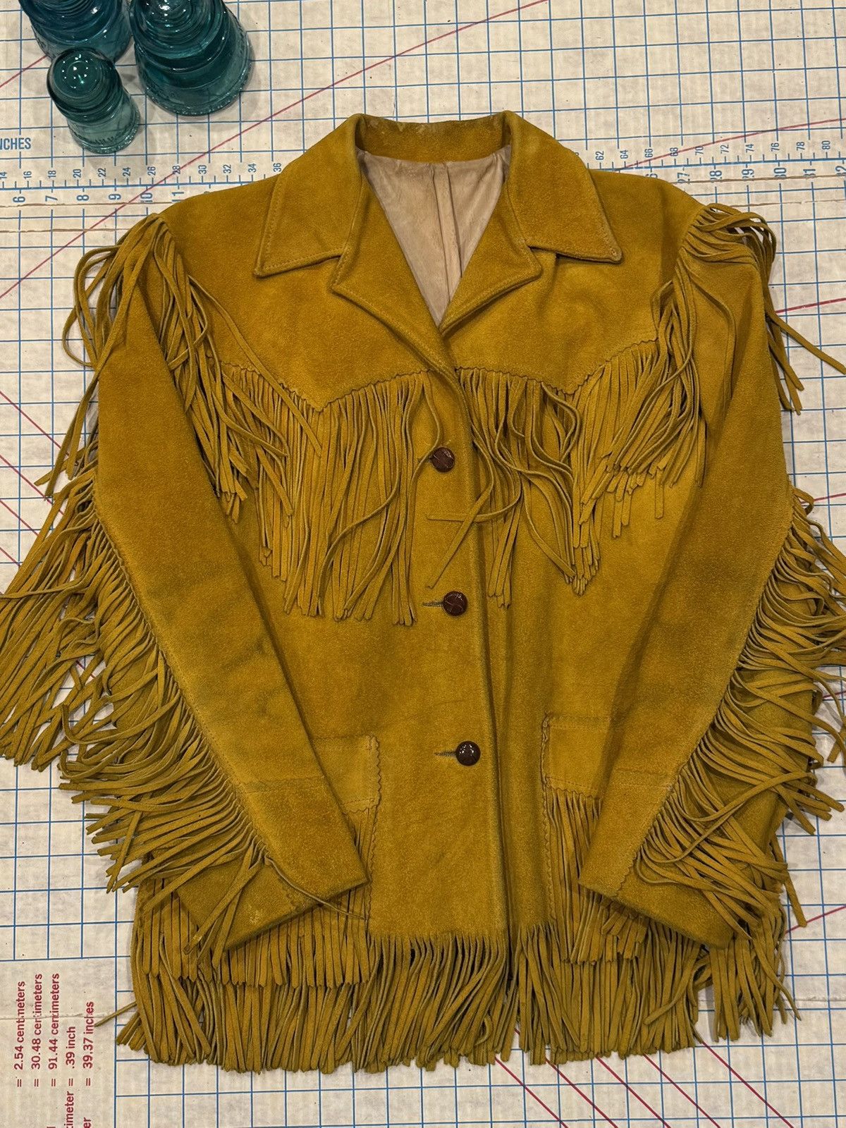 Vintage Vintage Yellow Suede Fringe Western Jacket Women’s Size 16 Size XXL / US 16-18 / IT 52-54 - 2 Thumbnail