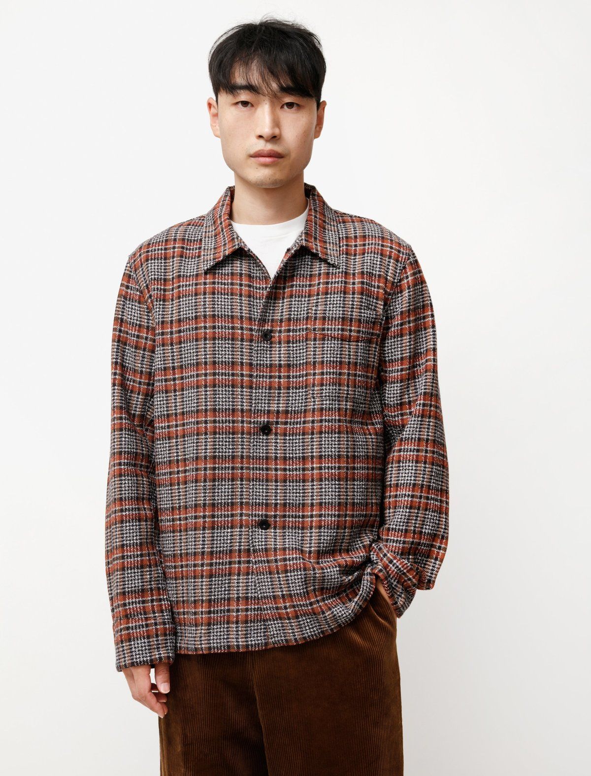 Pre-owned Our Legacy 46/s - Box Shirt - Orange/brown Plaid
