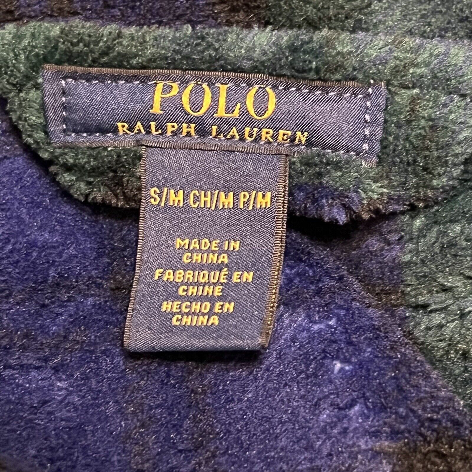 Polo Ralph Lauren Polo Ralph Lauren Robe Men S/M Plaid Green Tartan Flannel Size ONE SIZE - 3 Thumbnail
