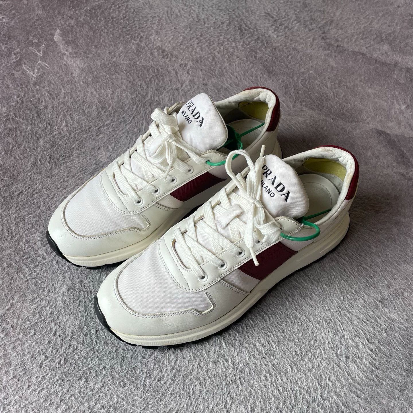 Prada Prada Red Lowtop Sneakers L Men Size US 10 / EU 43 - 1 Thumbnail
