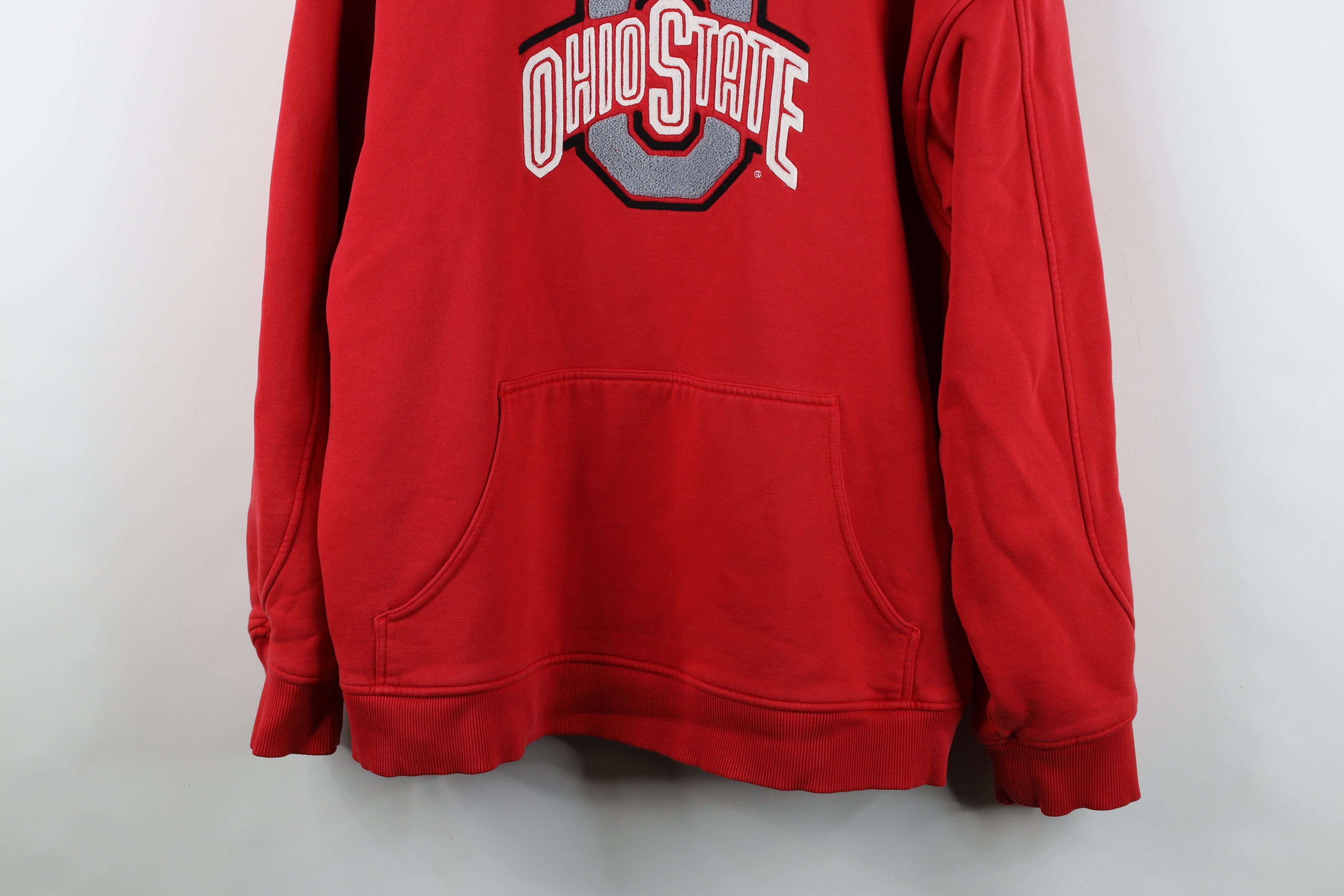 Nike Vintage Nike Center Swoosh Ohio State University Hoodie Red Size US L / EU 52-54 / 3 - 3 Thumbnail