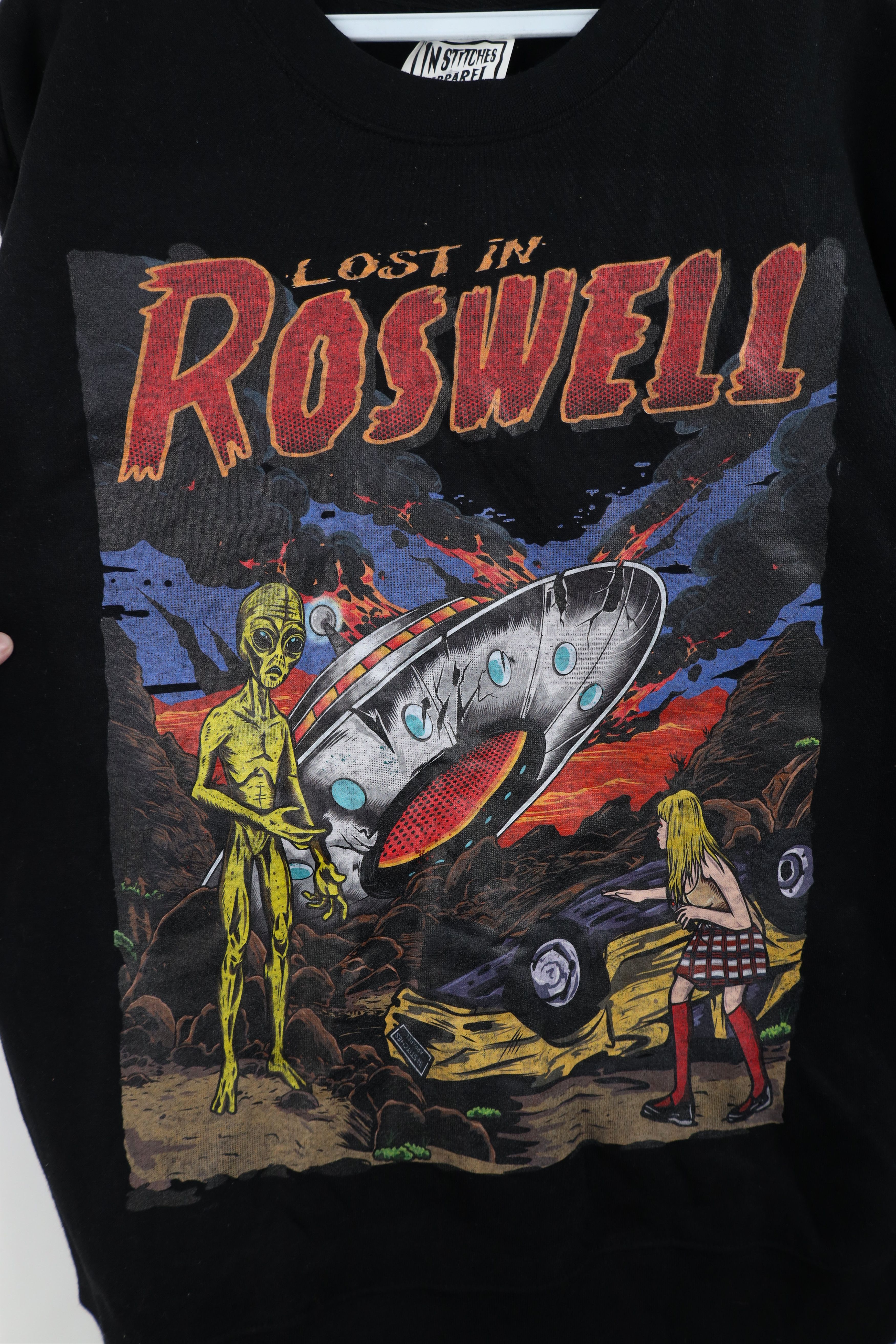 Vintage Y2K Streetwear Roswell Alien Crewneck Sweatshirt Black Size US M / EU 48-50 / 2 - 6 Thumbnail