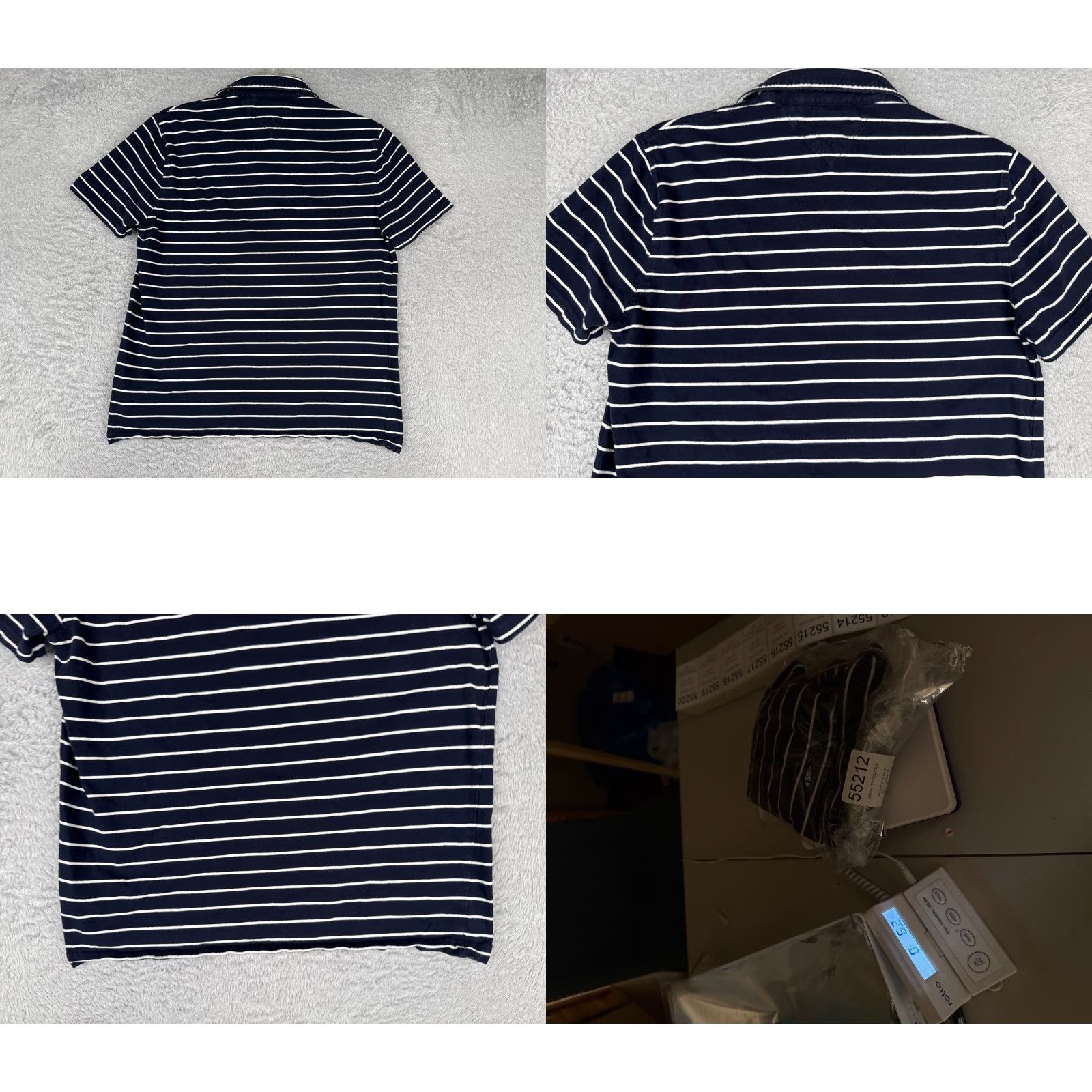 Tommy Hilfiger VINTAGE Tommy Hilfiger Polo Shirt Women Medium Blue White Stripe Cotton Short Sleeve Size M / US 6-8 / IT 42-44 - 9 Thumbnail