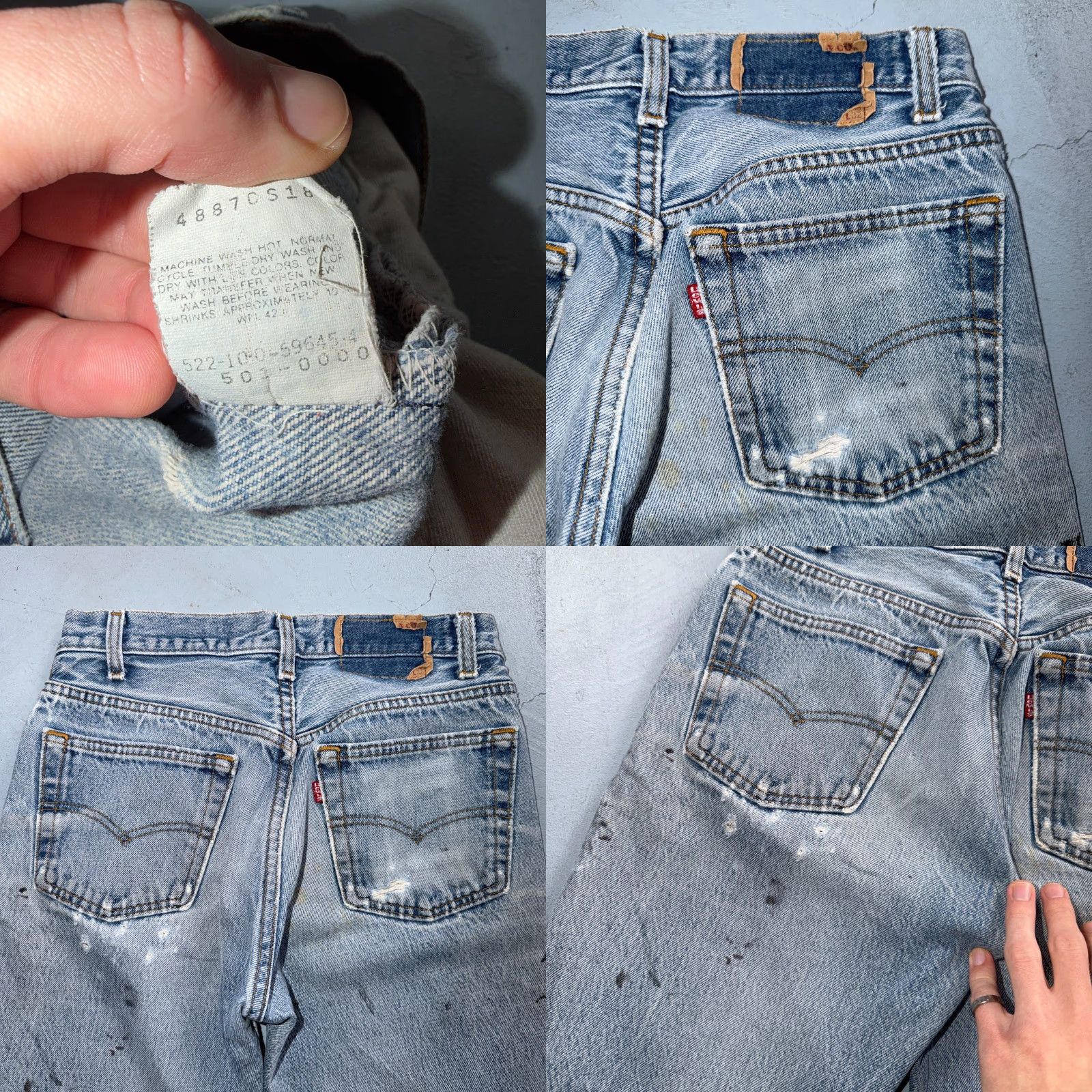 Levi's VINTAGE Levi's 501 Jeans Men USA 90s Light Blue 29x32 Straight Classic 5-Pocket Denim Cotton Size US 29 - 10 Thumbnail