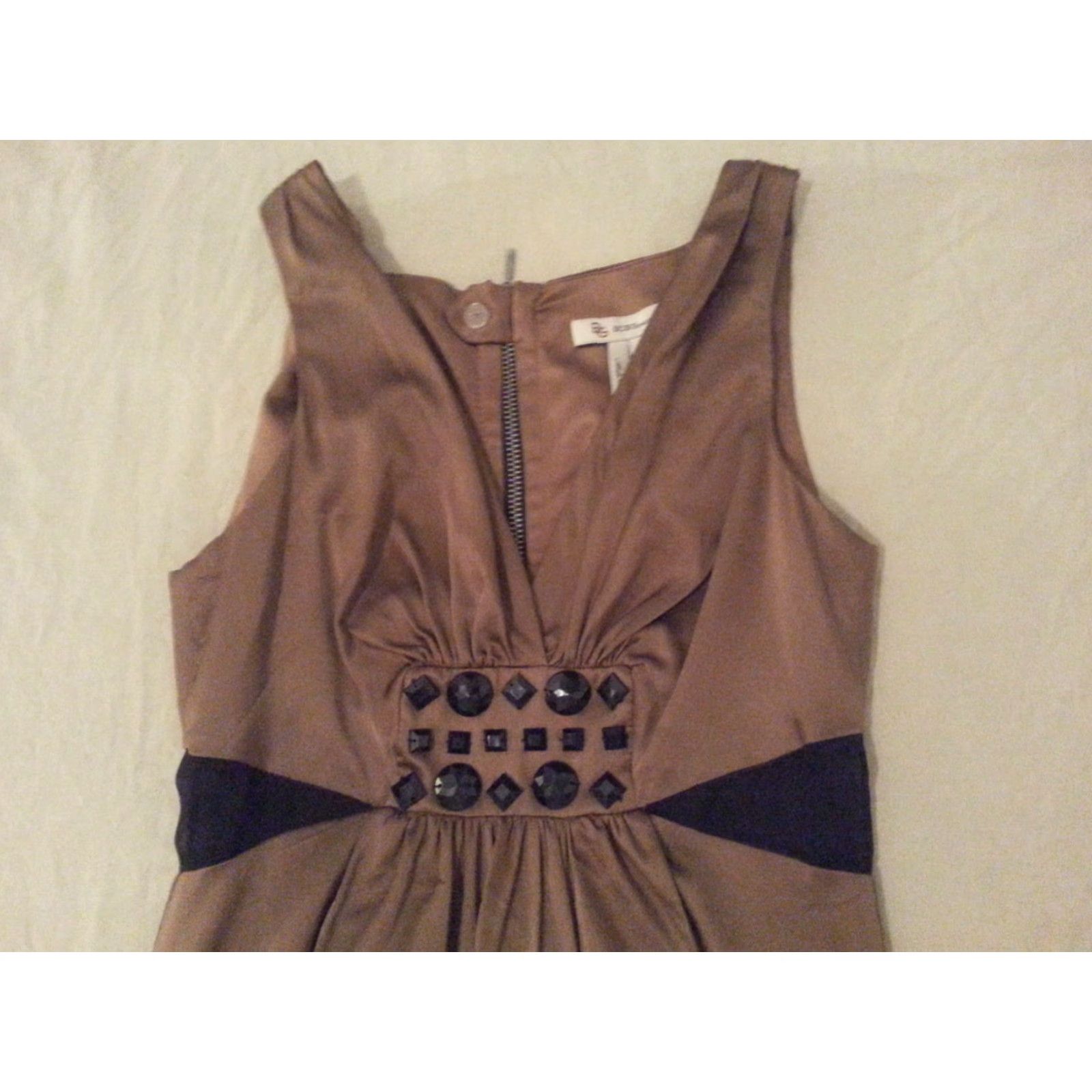 Bcbgmaxazria Womens BCBGMAXAZRIA Dress 0 Midi Brown Size 0 Size XS / US 0-2 / IT 36-38 - 2 Thumbnail