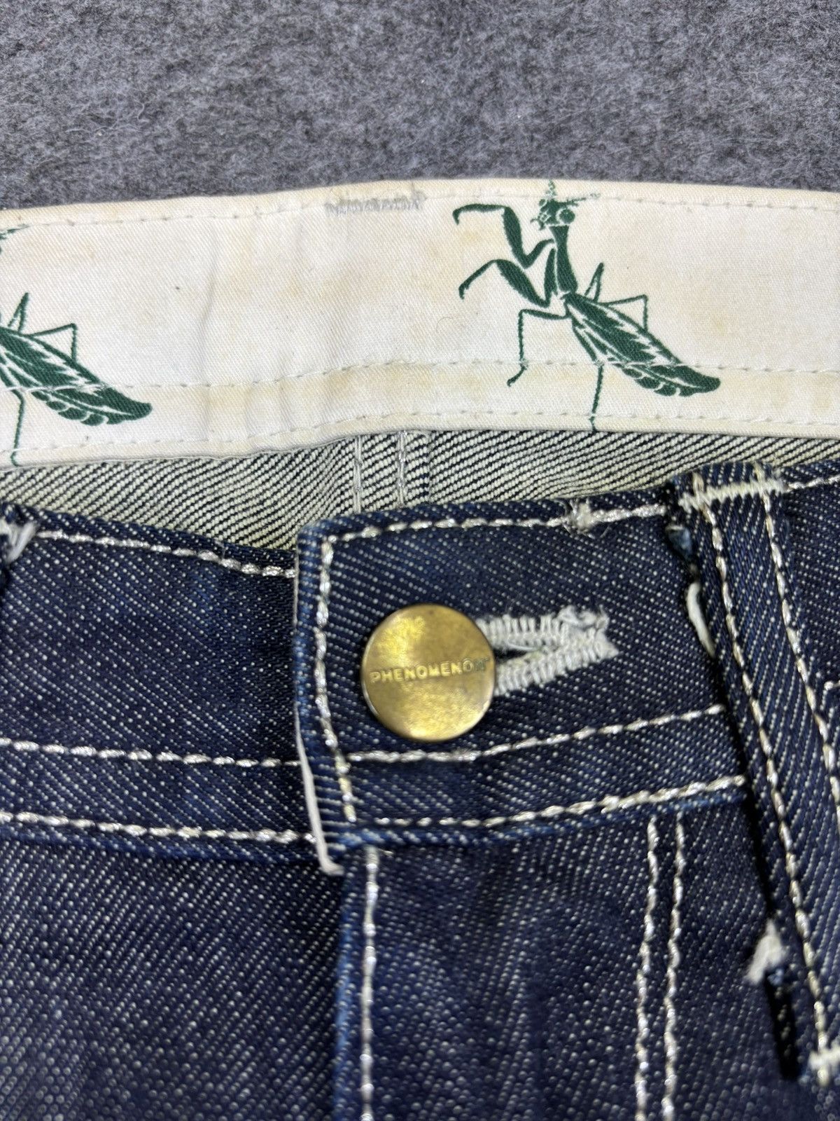Japanese Brand PHENOMENON Tokyo Japanese Designer Skinny 10Oz Denim F751 Size US 29 - 5 Thumbnail
