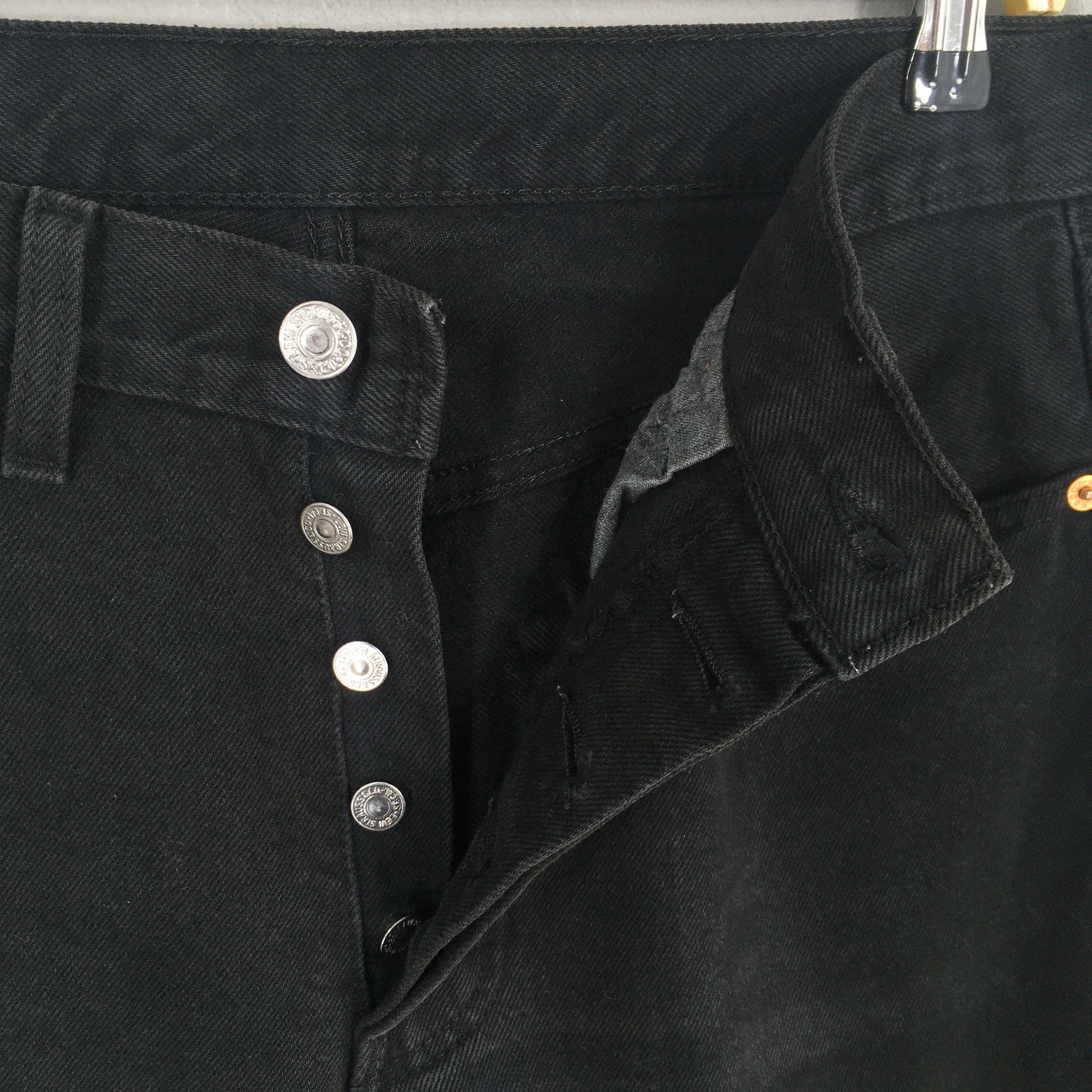 Levi's Size 30x29.5 Vintage 90s Levi's 501 Black Jeans S341 Size US 30 / EU 46 - 6 Thumbnail