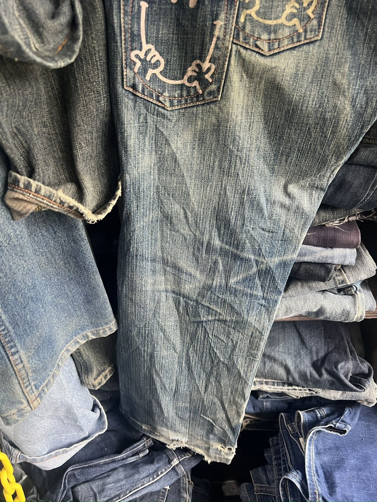 If Six Was Nine 🔥Mr Men Little Miss Multipockets Distressed Denim Size US 30 / EU 46 - 5 Thumbnail