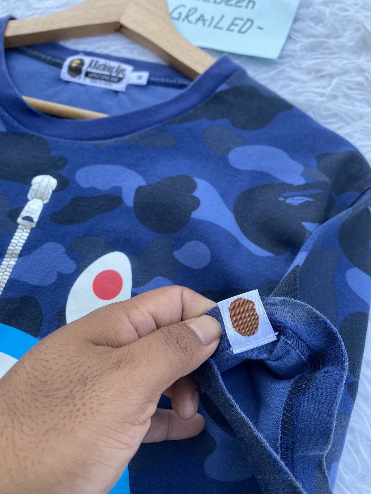 Bape Rare BAPE Shark Camo Blue Tshirt Size US M / EU 48-50 / 2 - 8 Thumbnail